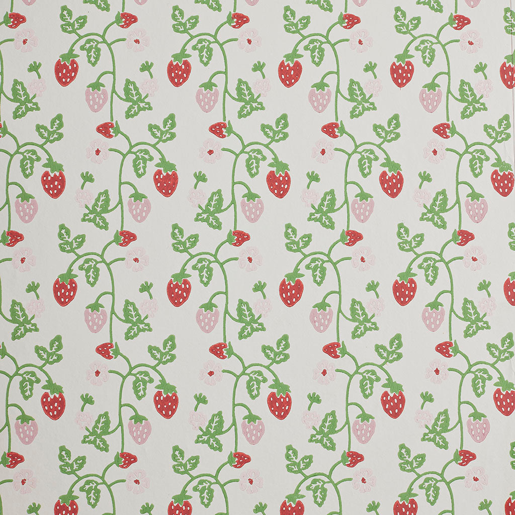Strawberry Wallpaper Grass - Self-Adhesive Peel and Stick Wallpaper for Bedroom, Nursery, Kitchen - Perfect for Home Decor, Accent Walls & DIY Projects