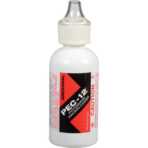 PEC 12 Photographic Emulsion Cleaner - 2 oz Bottle for Film & Camera Lens Cleaning | Professional Photo Lab Solution for Darkroom & Studio Use