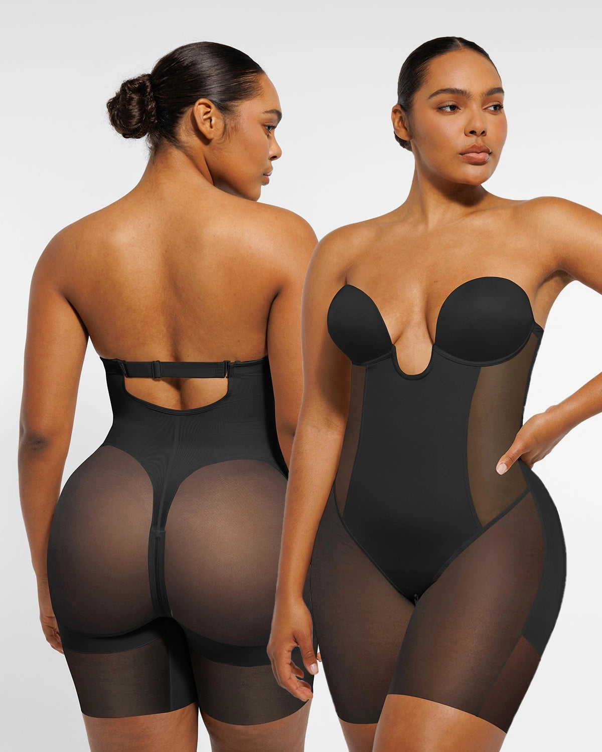 AirSlim® Deep Plunge Butt Lifting Bodysuit - Shapewear for Women, Tummy Control & Booty Enhancement | Perfect for Parties, Date Nights & Special Occasions