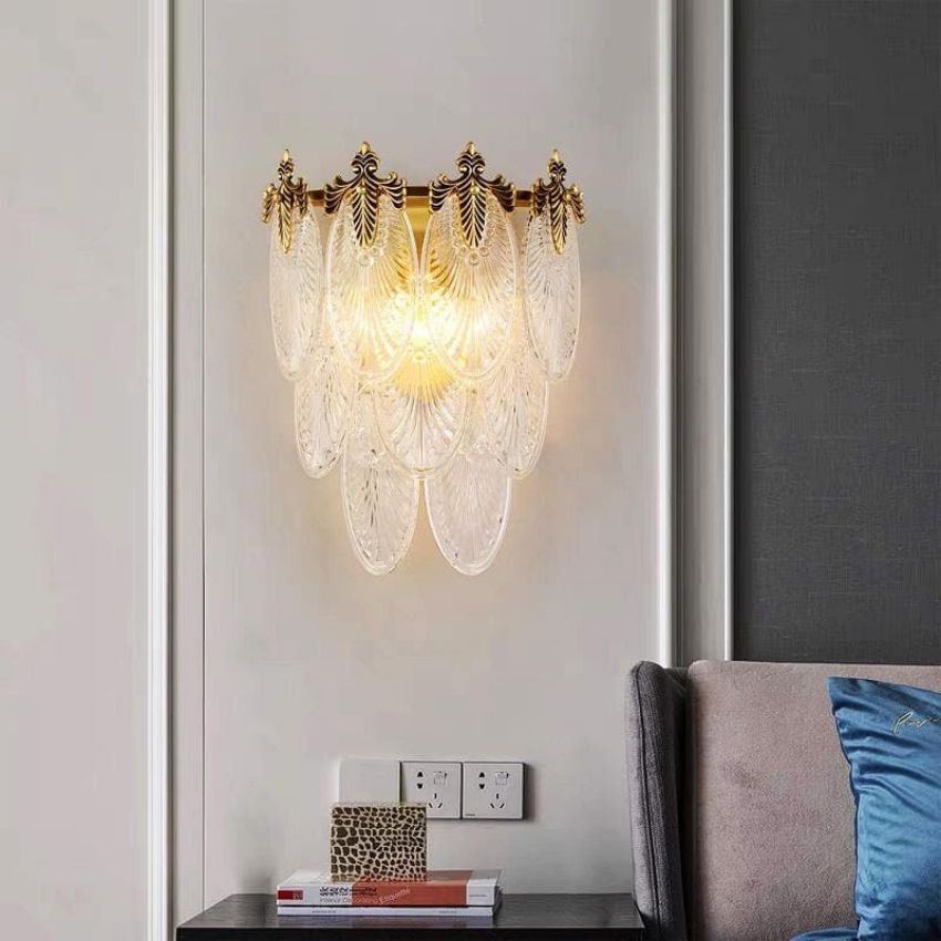 Vintage Crystal Wall Sconces - Elegant Art Deco Lighting Fixtures for Living Room, Bedroom & Hallway Decor