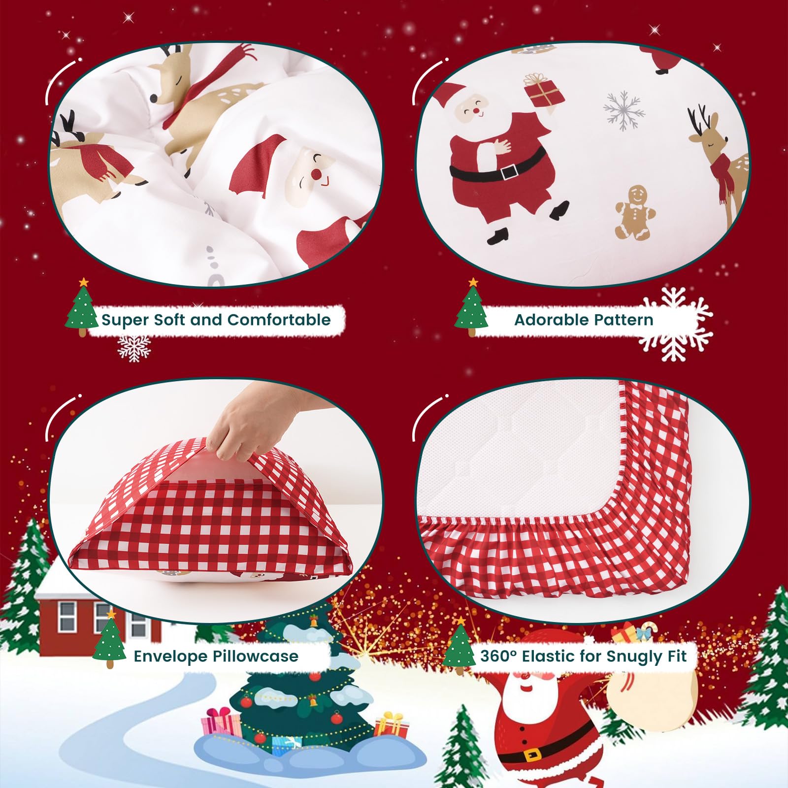 David's Kids 4-Piece Toddler Bedding Set - Soft & Breathable Crib Bedding for Boys & Girls | Includes Quilted Comforter, Flat Sheet, Fitted Sheet & Pillowcase | Perfect for Nursery, Daycare & Christmas Gifts
