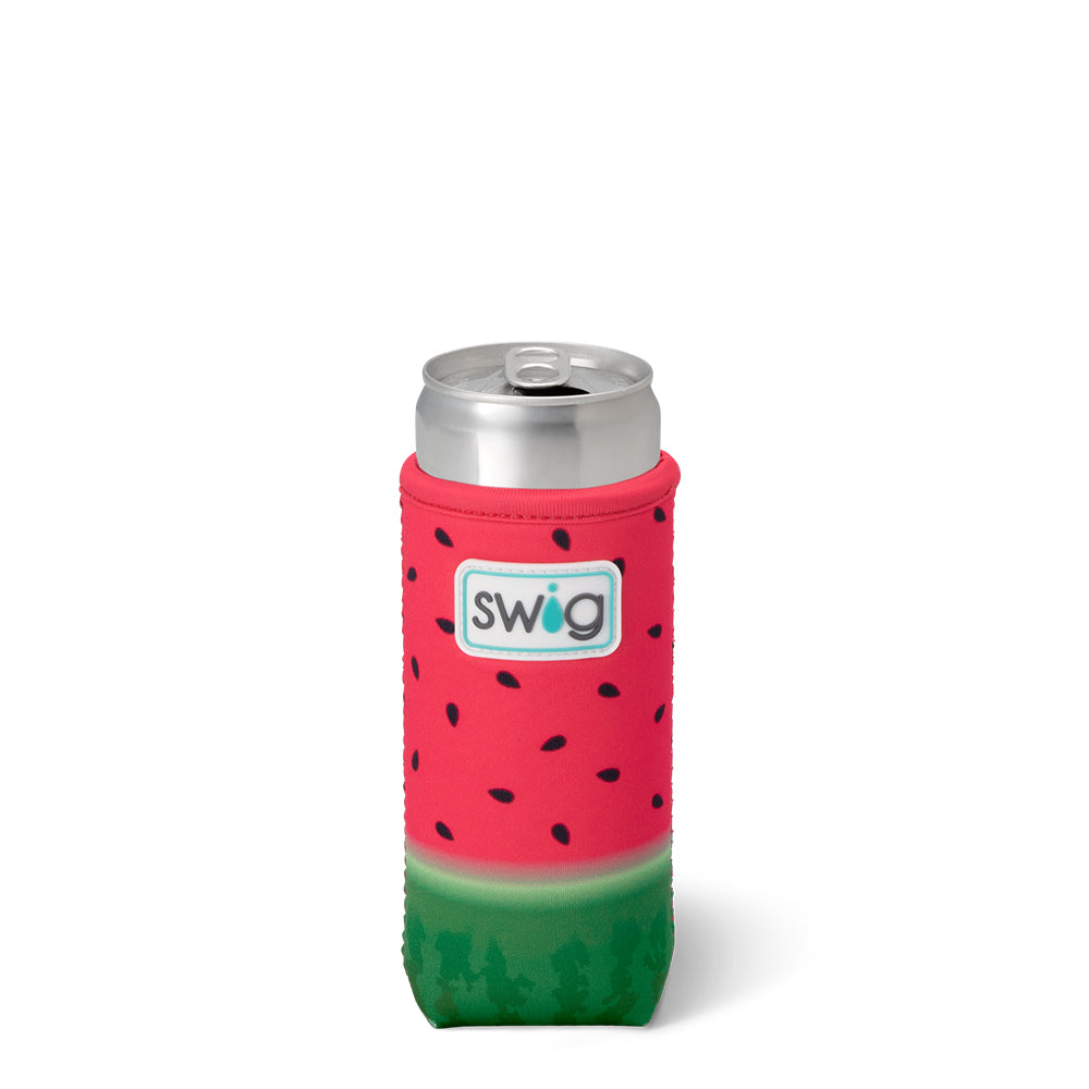 Melon Slice Slim Can Cooler - Insulated Beverage Sleeve for Cans, Perfect for Summer BBQs, Beach Parties & Outdoor Events