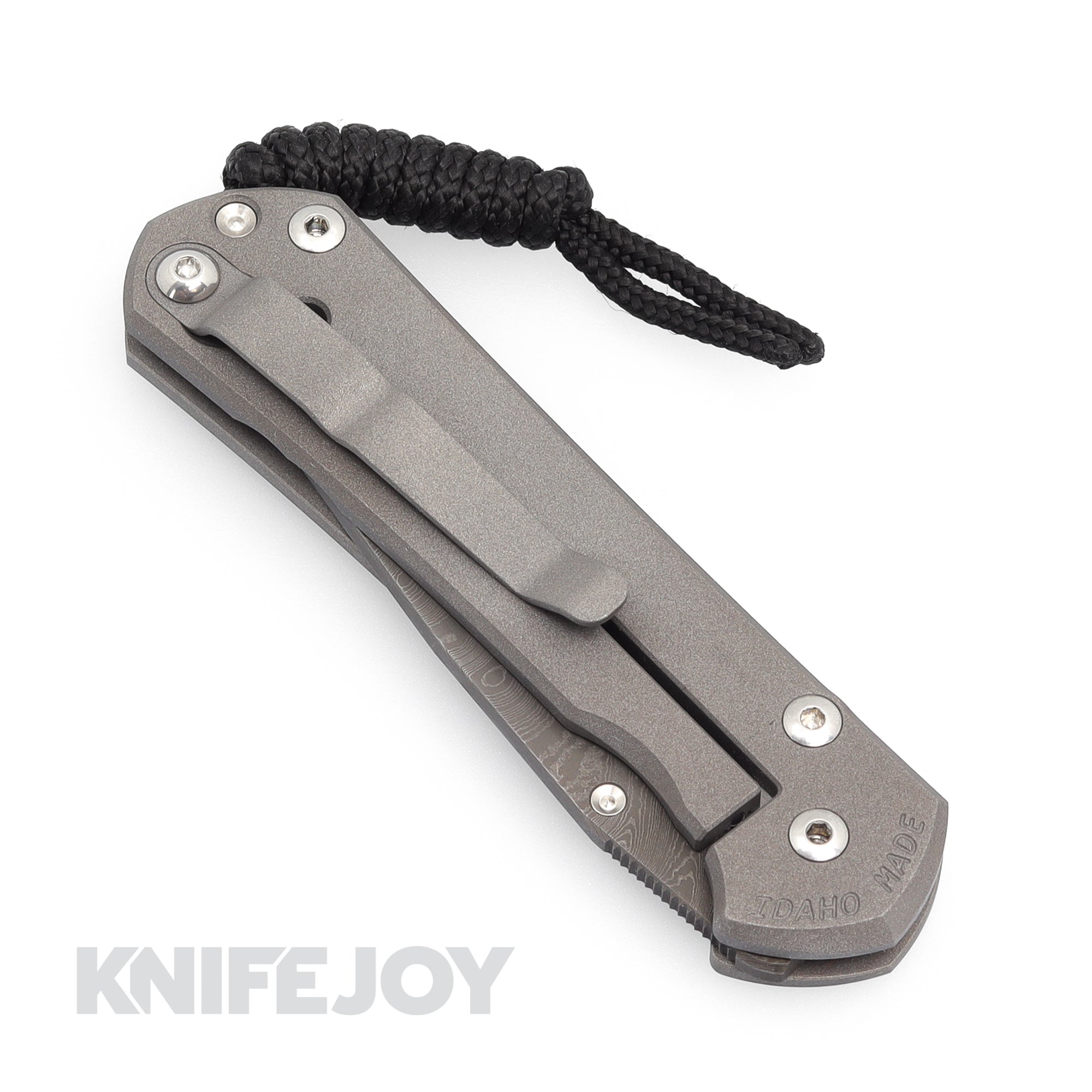 Chris Reeve Knives Small Sebenza 31 Drop Point Folding Knife - Damascus Steel Blade with Amethyst Inlay & Boomerang Cabochon - Unique Graphic Handles for Collectors, EDC, Outdoor Survival & Tactical Use