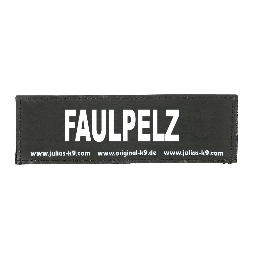 Julius-K9 Small Black Interchangeable Dog Patch Set (1 Pair) - FAULPELZ Design for Dog Collars & Harnesses - Perfect for Training, Identification & Customization