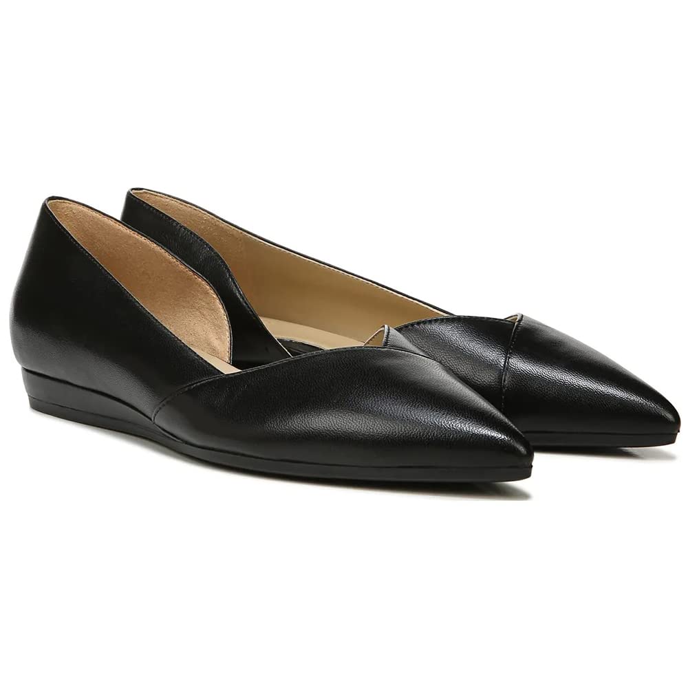 JeimPoey Women's Pointed Toe Ballet Flats - Slip On Side Cut Out D'Orsay Shoes for Work, Office & Casual Wear