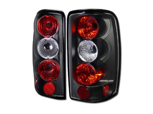Black Altezza Tail Lights Lamps Compatible with 2000-2006 Chevy Suburban Tahoe/GMC Yukon Denali - Upgrade Your Vehicle's Style & Visibility for Night Driving