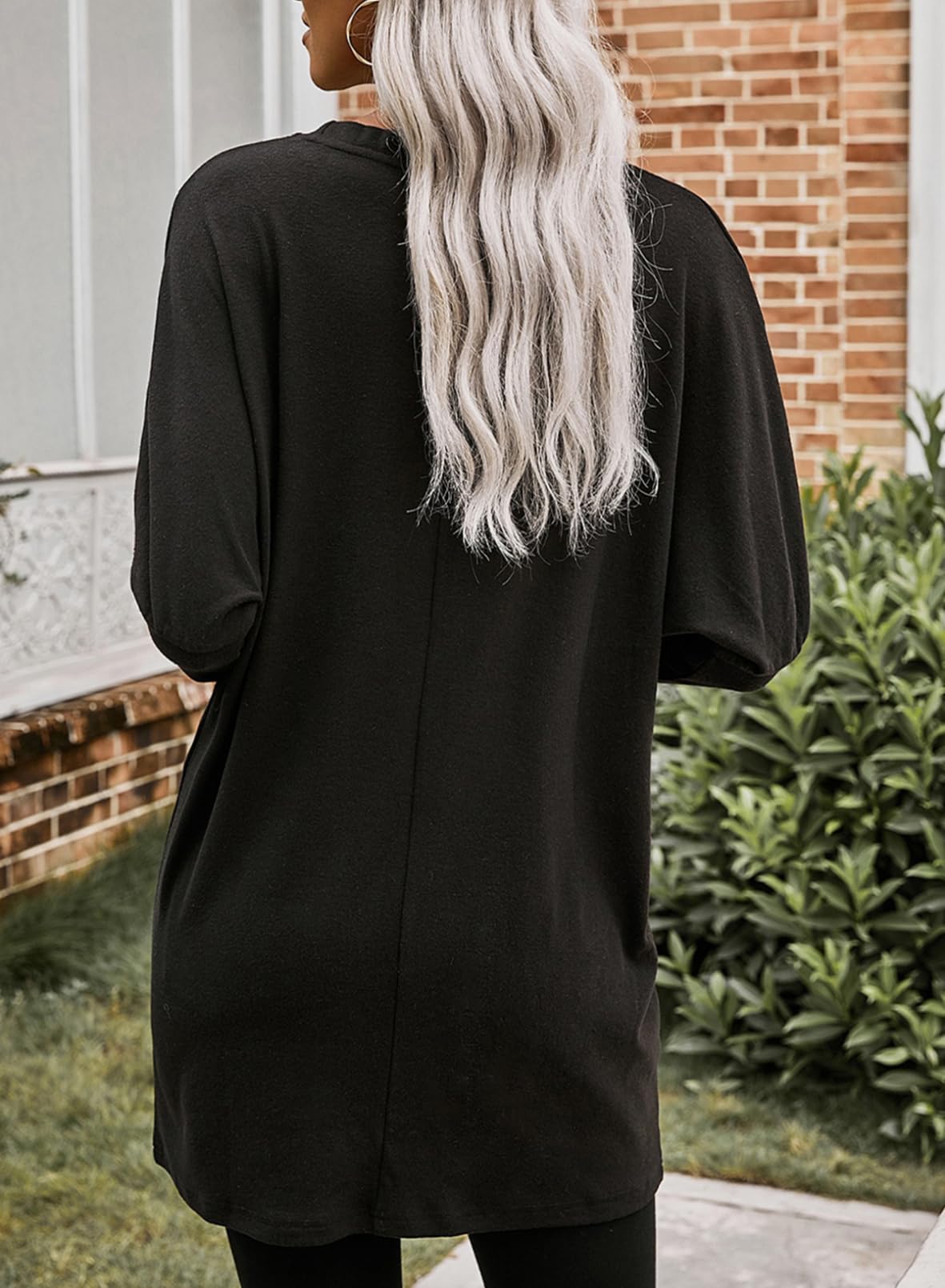 Dokotoo Women's 2025 Spring Casual Long Sleeve Shirts - Lightweight Sweatshirt Tunic Tops with Pockets for Everyday Wear & Layering Outfits