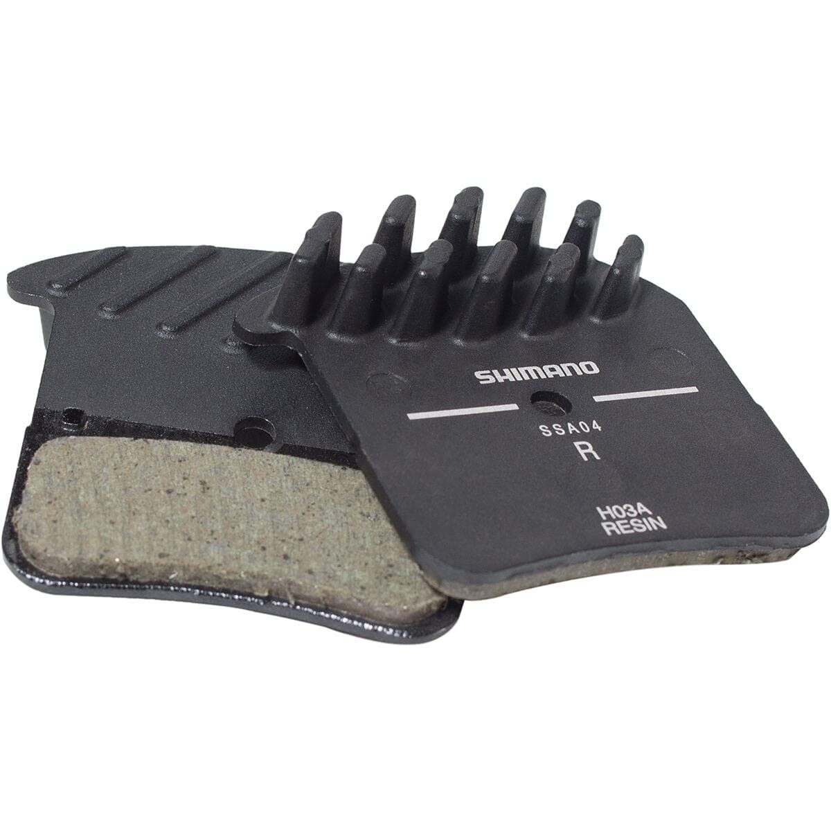 Shimano H03A Resin Disc Brake Pads with Cooling Fins & Spring Set - High-Performance Bicycle Brake Pads for MTB, Road & Hybrid Bikes - Perfect for Mountain Trails, Commuting & All-Weather Cycling