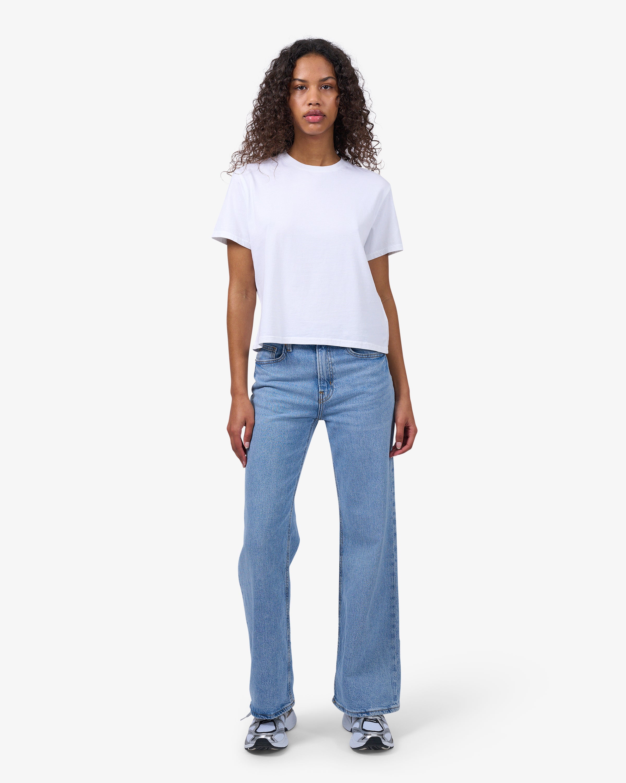 Organic Boxy Crop Tee - Faded Black | Women's Casual Short Sleeve T-Shirt | Perfect for Streetwear, Summer Outfits & Layering