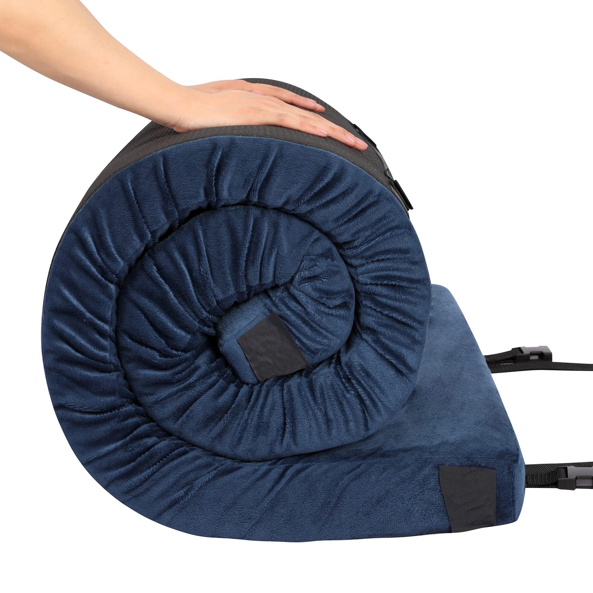 Memory Foam Camping Mattress - Portable Backpacking Sleeping Pad with Waterproof Cover & Carry Bag | Roll Up Floor Mattress for Travel, Hiking, Outdoor Adventures | Perfect for Kids, Adults, Single or Twin Size | Great for Camping Trips, Sleepovers & Guest Beds