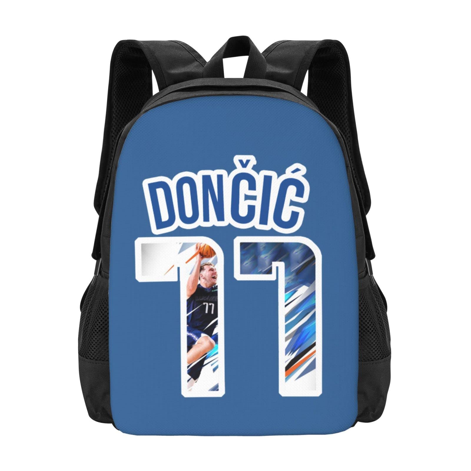 Luka Doncic #77 Basketball Backpack - Adjustable Large Capacity Unisex Sports Bag for School, Gym & Travel | Perfect for Basketball Fans & Athletes