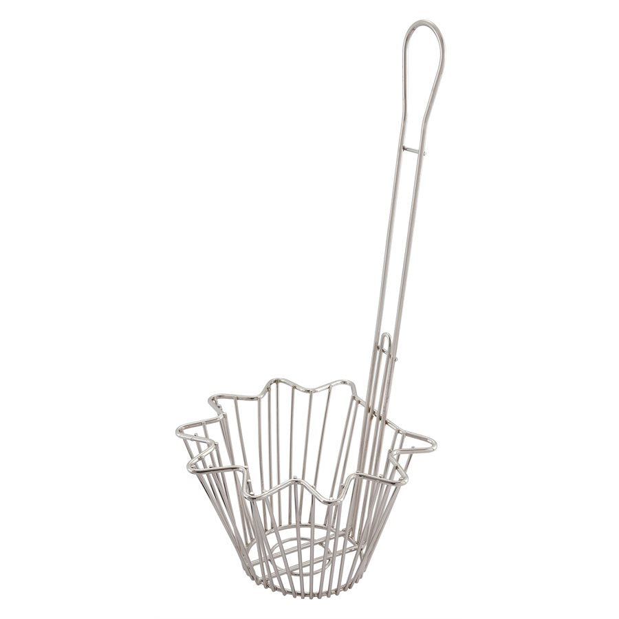 Winco 8.25-Inch Stainless Steel Taco Salad Fryer Basket - Perfect for Deep Frying, Serving Nachos & Party Snacks | Commercial & Home Kitchen Use