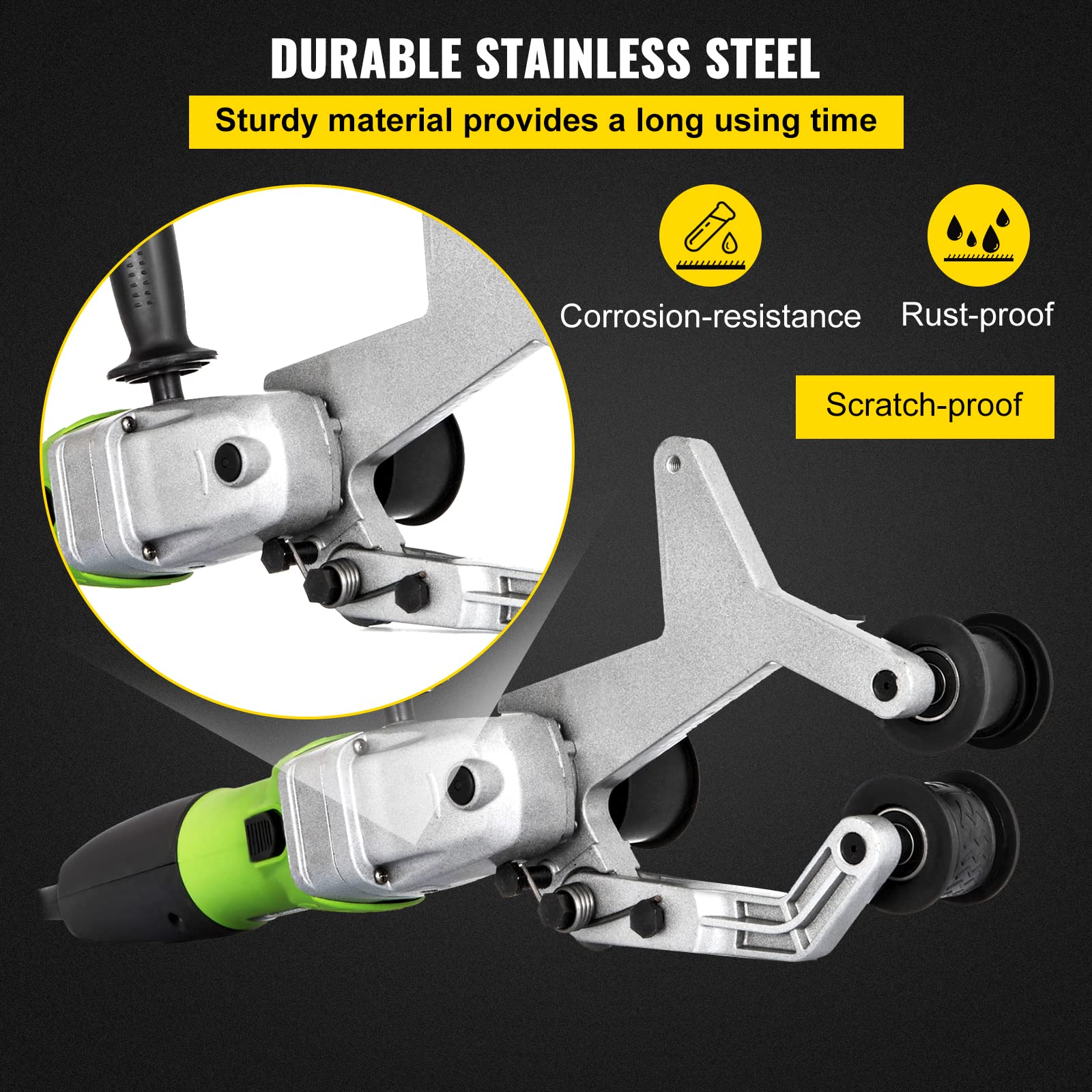 Mophorn 800W 220V Belt Sander - Variable Speed 700-3000 RPM Pipe & Tube Polisher for Metal, Wood & DIY Projects - Perfect for Home Workshops & Professional Use