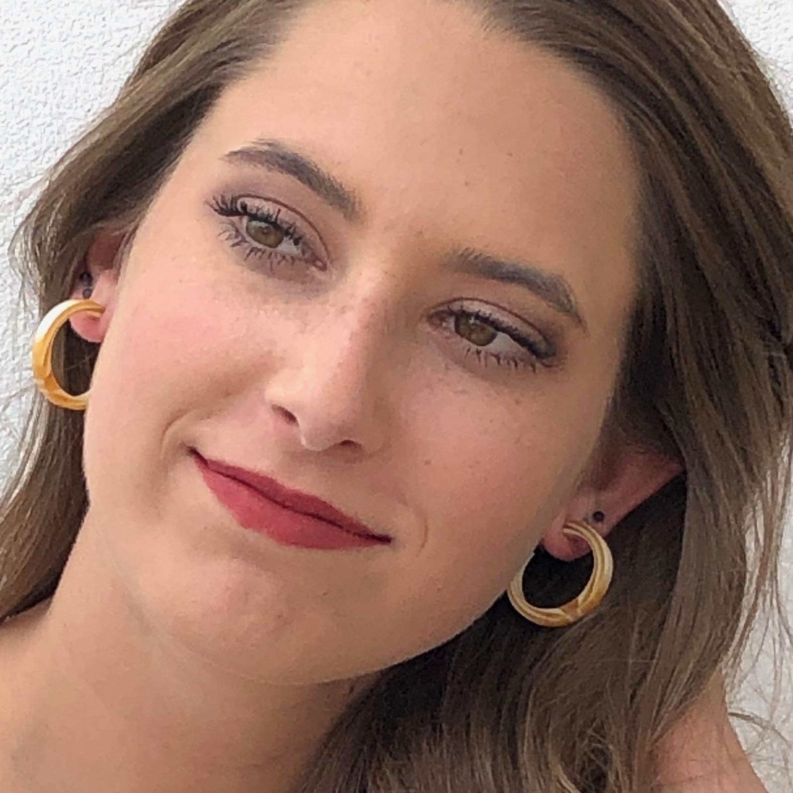 Vintage Yellow and Cream Striped Marbled Lucite Hoop Earrings for Women - Retro 1950s Pin Up Style Jewelry - Perfect for Parties, Weddings & Everyday Wear