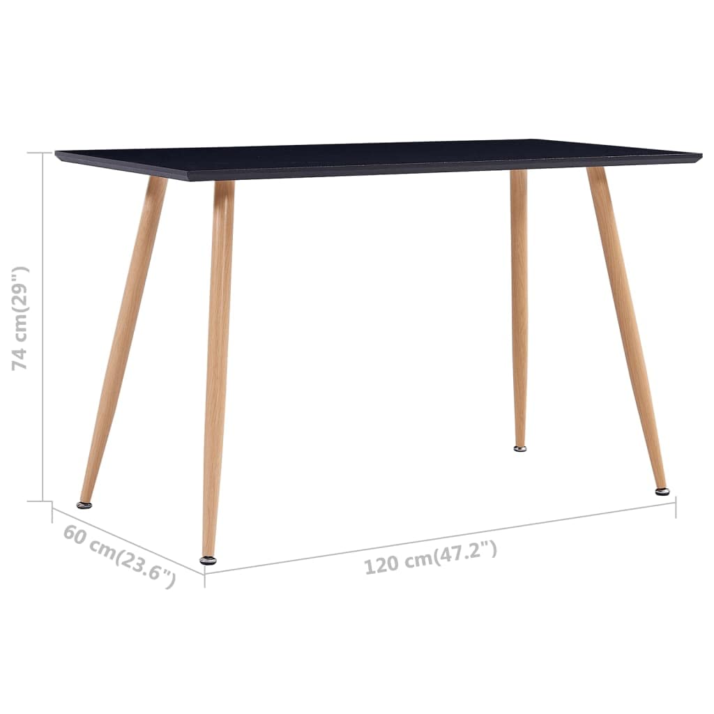Industrial Dining Table with Sturdy Metal Frame - 47.2