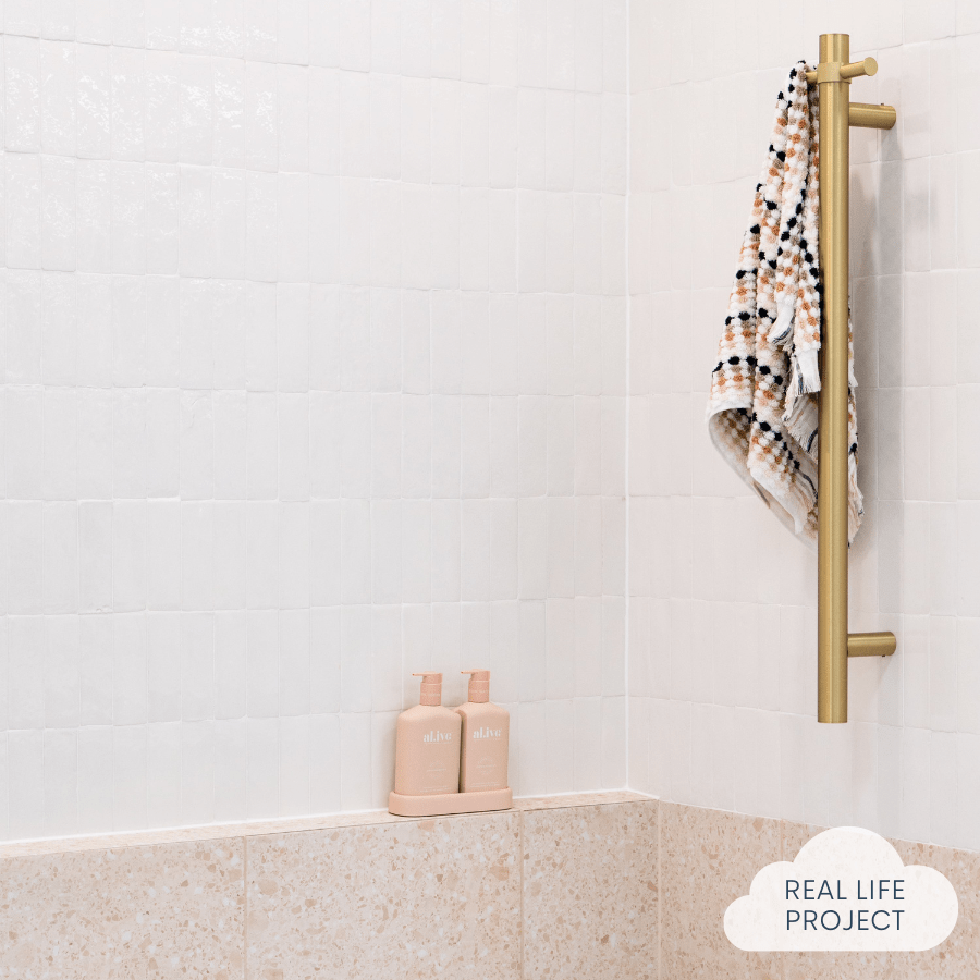 Noosa Gloss Zellige White Tile - Premium Ceramic Wall & Floor Tile for Bathroom, Kitchen Backsplash & Shower Renovation