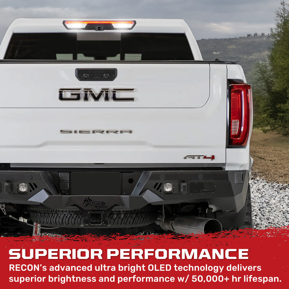 GMC Sierra & Chevy Silverado 2500/3500 3rd Brake Light Kit - Clear Lens for Cargo Bed Camera Models (2019-2025) | Easy Installation & Enhanced Visibility for Truck Safety