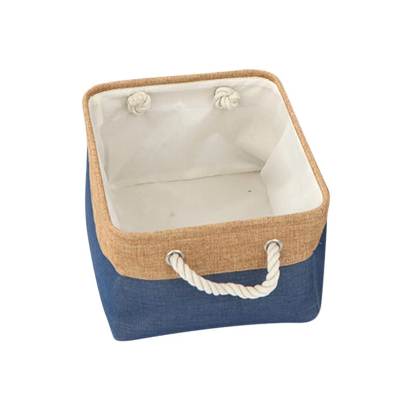 Stylish Home Linen Storage Baskets with Handles - Organize Desktop, Sundries & Laundry - Perfect for Bedroom, Bathroom & Closet Organization