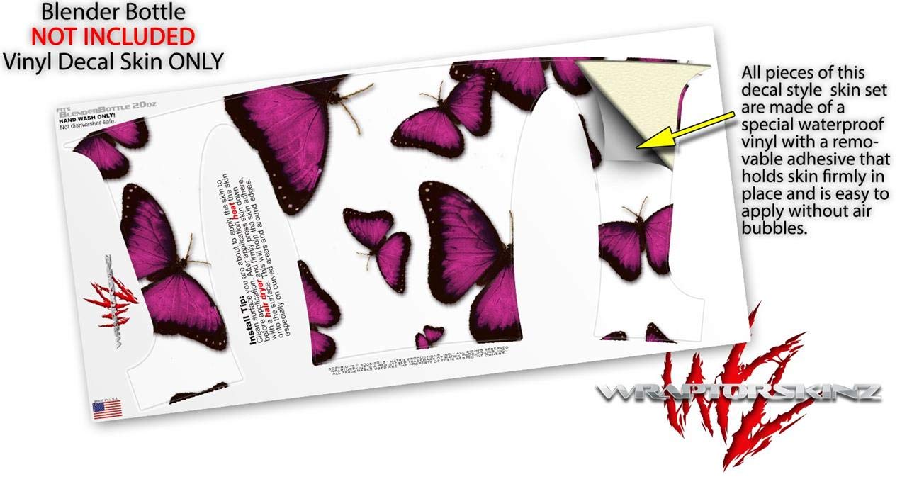 Decal Style Skin Wrap for Blender Bottle 20oz - Purple Butterfly Design | Waterproof Vinyl Sticker | Perfect for Gym, School & Outdoor Activities (Bottle Not Included)