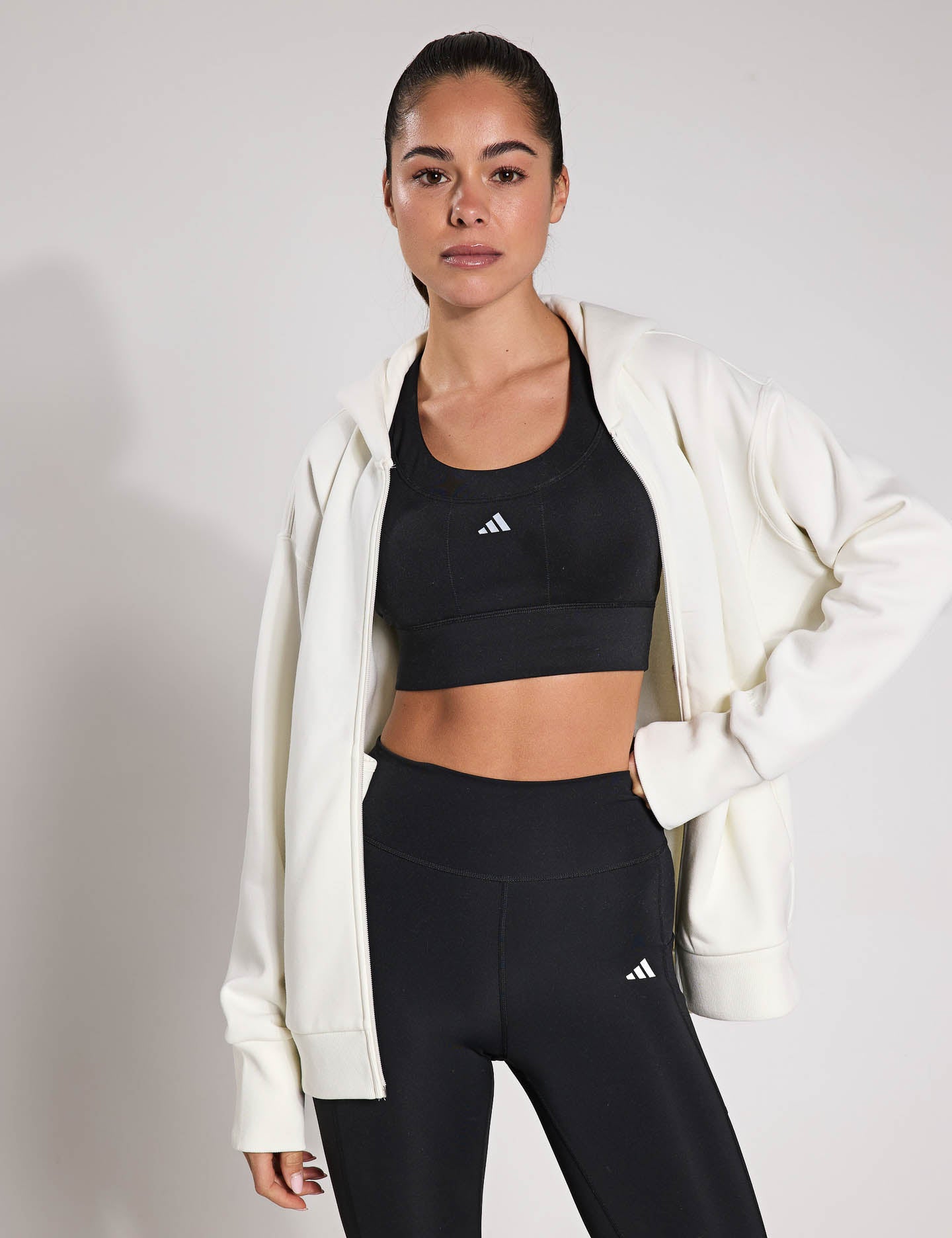 ALL SZN Fleece Full Zip Hoodie for Men & Women - Cozy Off White Pullover for Fall & Winter - Perfect for Outdoor Activities, Casual Wear & Layering