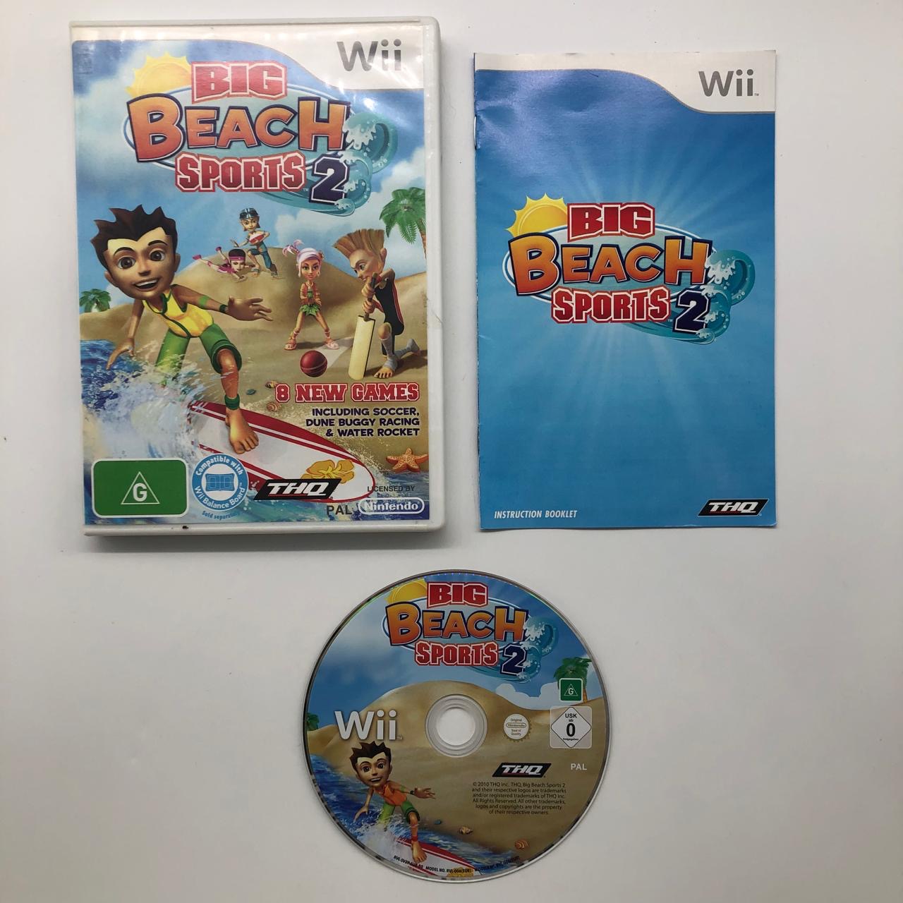 Big Beach Sports 2 - Nintendo Wii Game with Manual (PAL Version) | Family Fun Outdoor Sports Video Game for Beach Parties & Summer Gatherings
