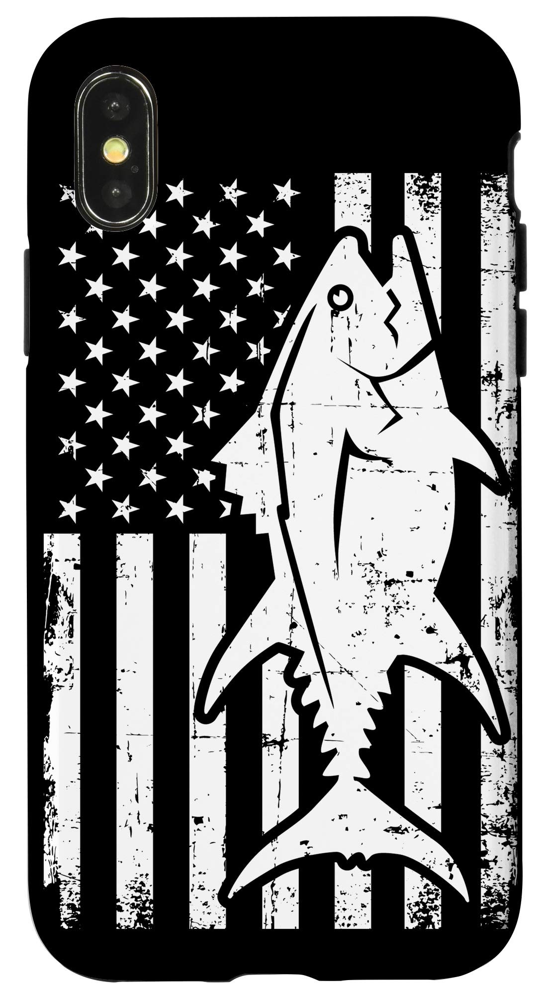 Premium Shockproof iPhone X/XS Phone Case - Durable Tuna Fishing Design - Perfect for Outdoor Adventures, Water Sports & Daily Protection