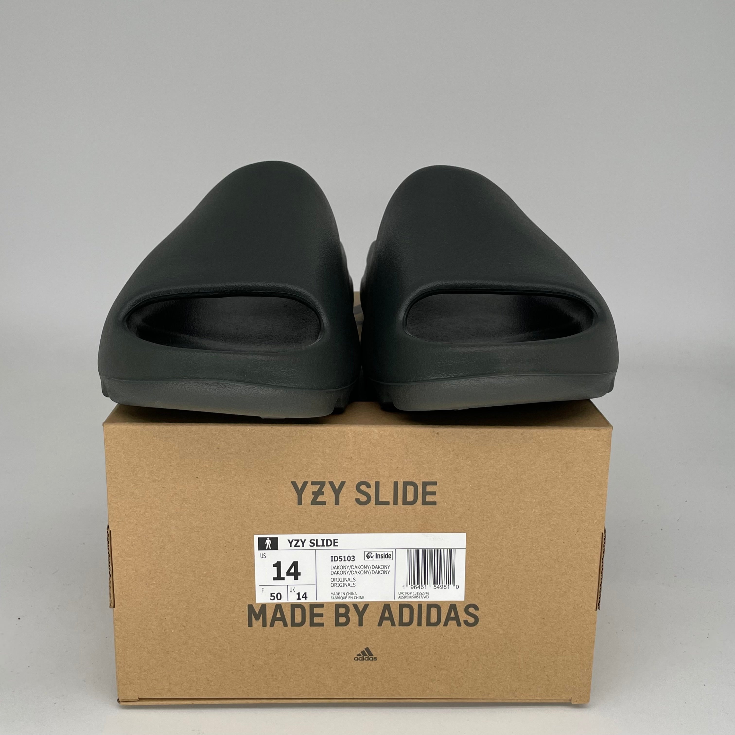 Adidas Yeezy Slide Dark Onyx - Men's Size 14 (ID5103) | Comfortable Slides for Beach, Pool & Casual Wear