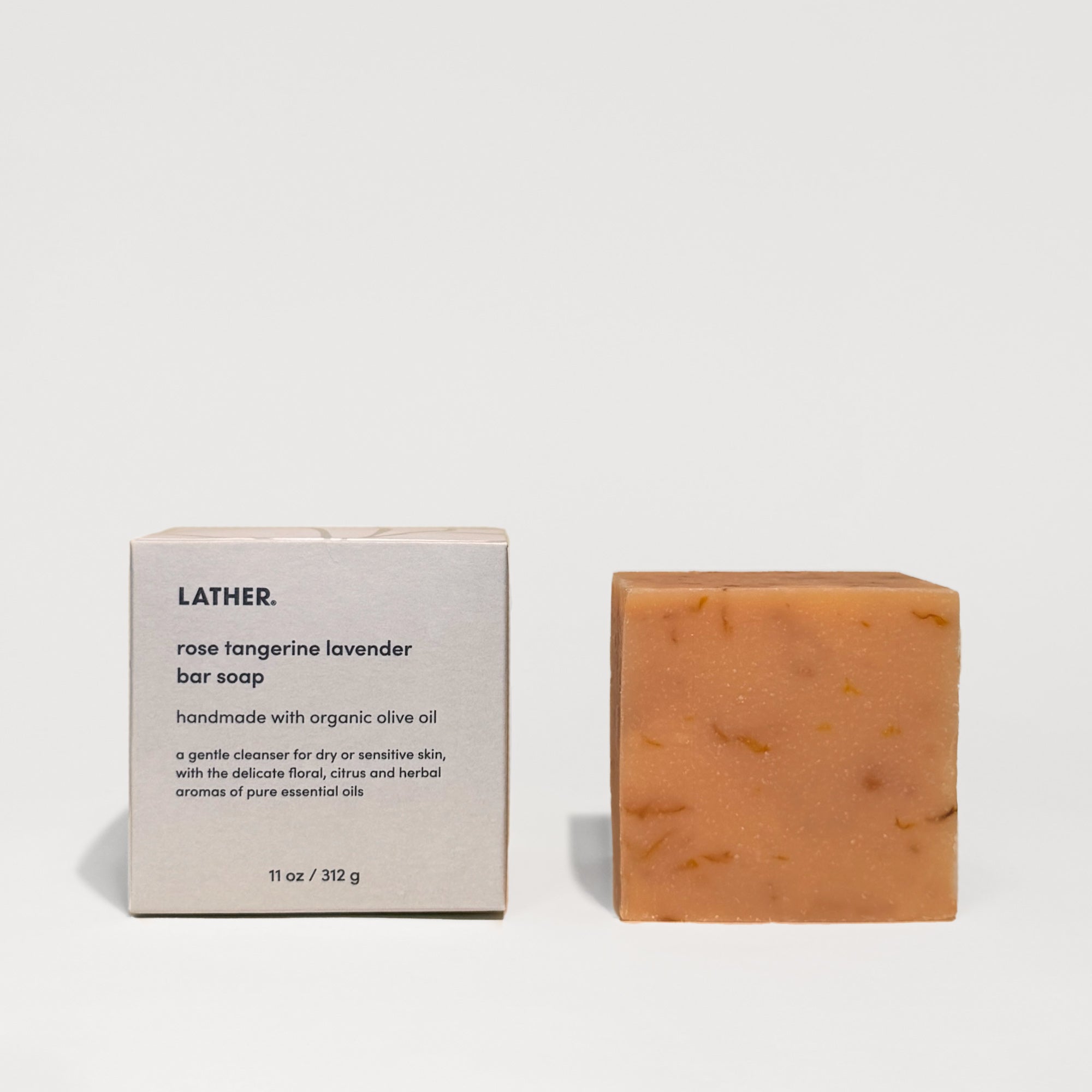 Natural Rose Tangerine Lavender Handmade Soap 11oz - Moisturizing & Aromatherapy for Skin Care, Relaxation & Gift Giving
