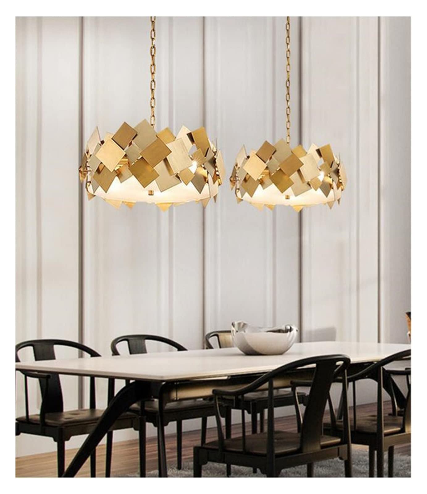 Modern Luxury LED Chandelier - 53x22cm Gold Pendant Light for Living Room & Bedroom - Energy Efficient Crystal Ceiling Lighting Fixture for Dining Room, Hallway, and Home Decor