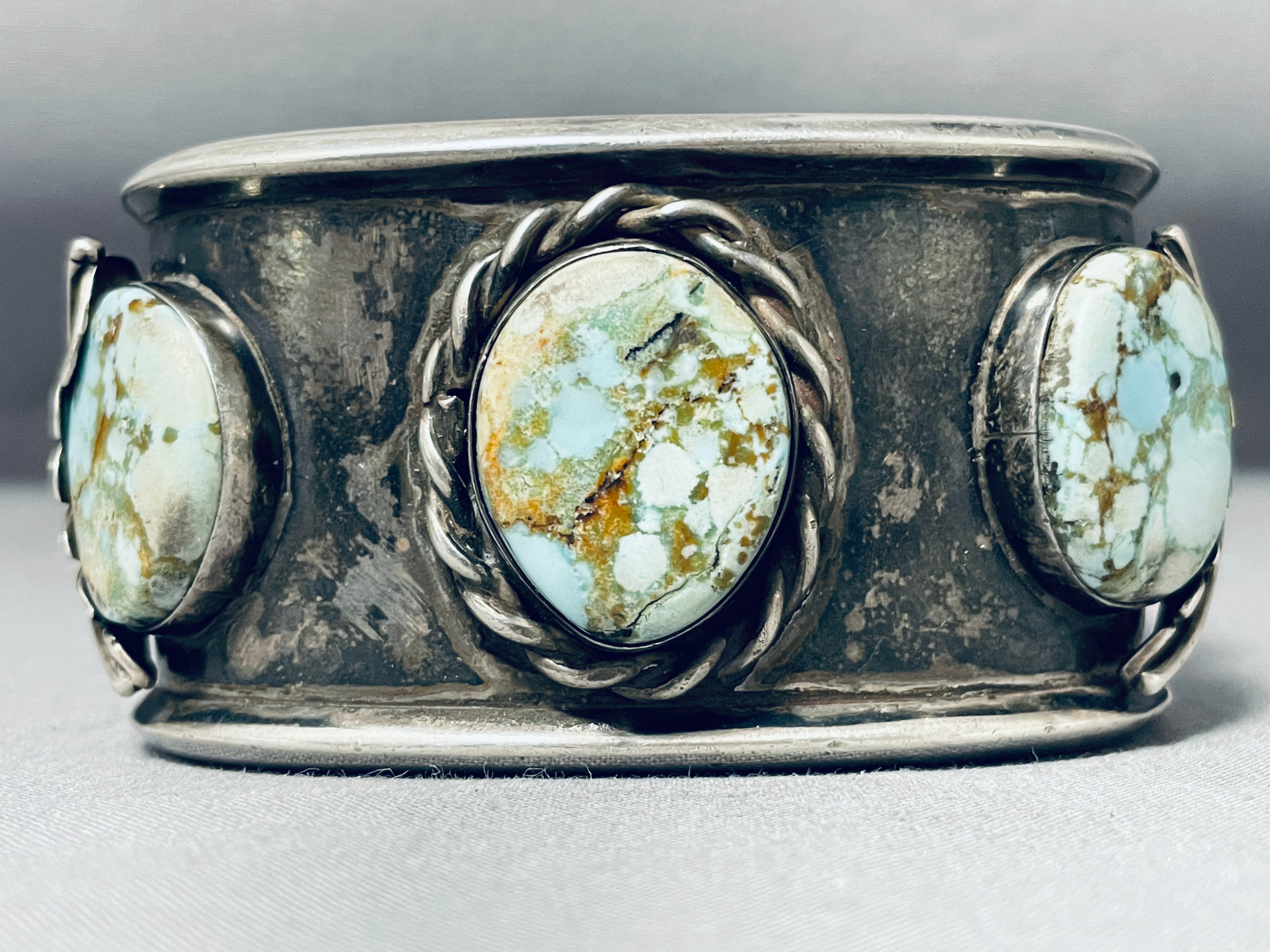 Authentic Vintage Native American Navajo Royston Turquoise Sterling Silver Bracelet - 164g Handcrafted Jewelry for Women, Boho Chic Accessory, Perfect for Festivals & Special Occasions