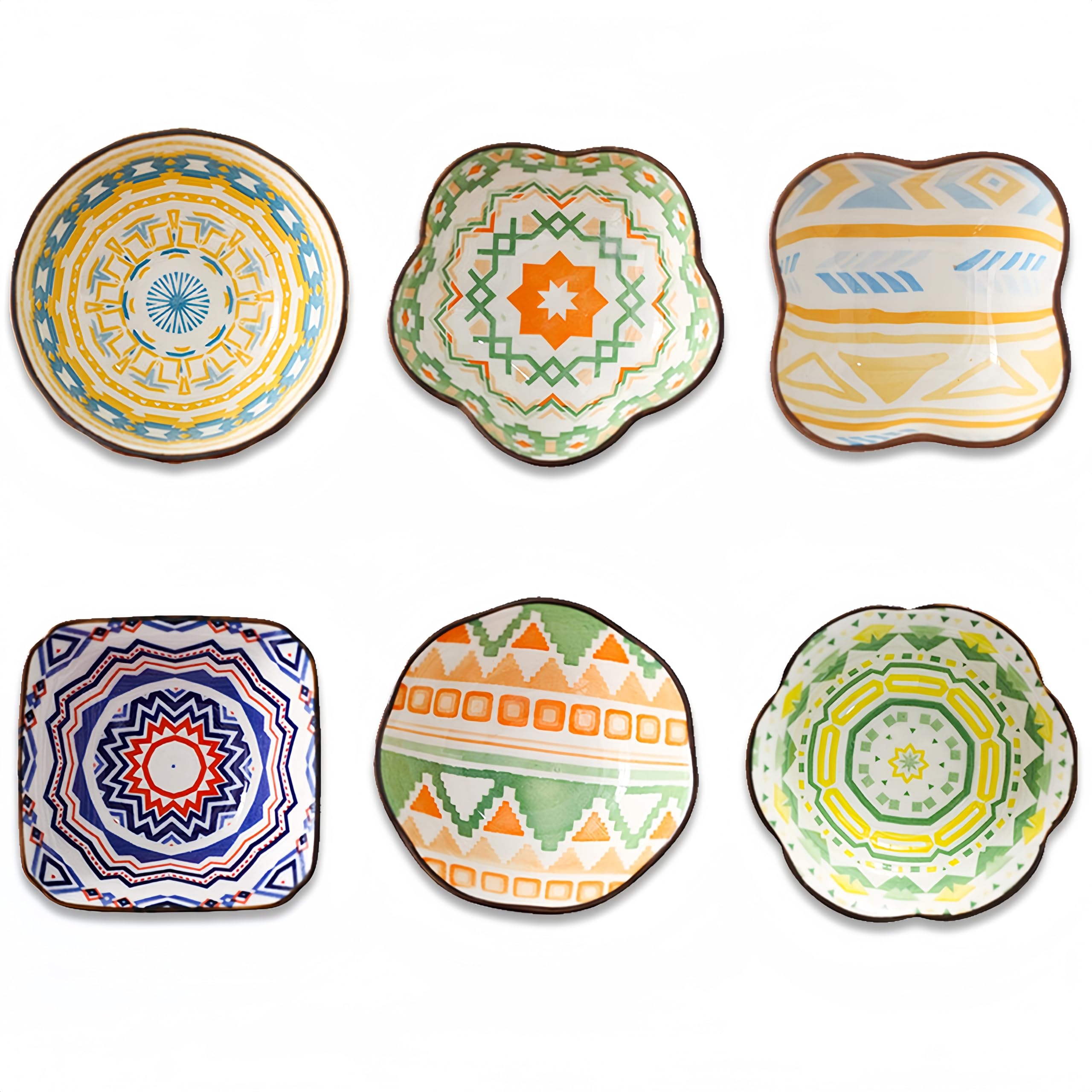 6-Piece Mini Ceramic Bowl Set - 1.2 oz Small Serving Dishes for Charcuterie, Appetizers, Sushi & Soy Sauce | Perfect for Parties, Dining & Home Decor