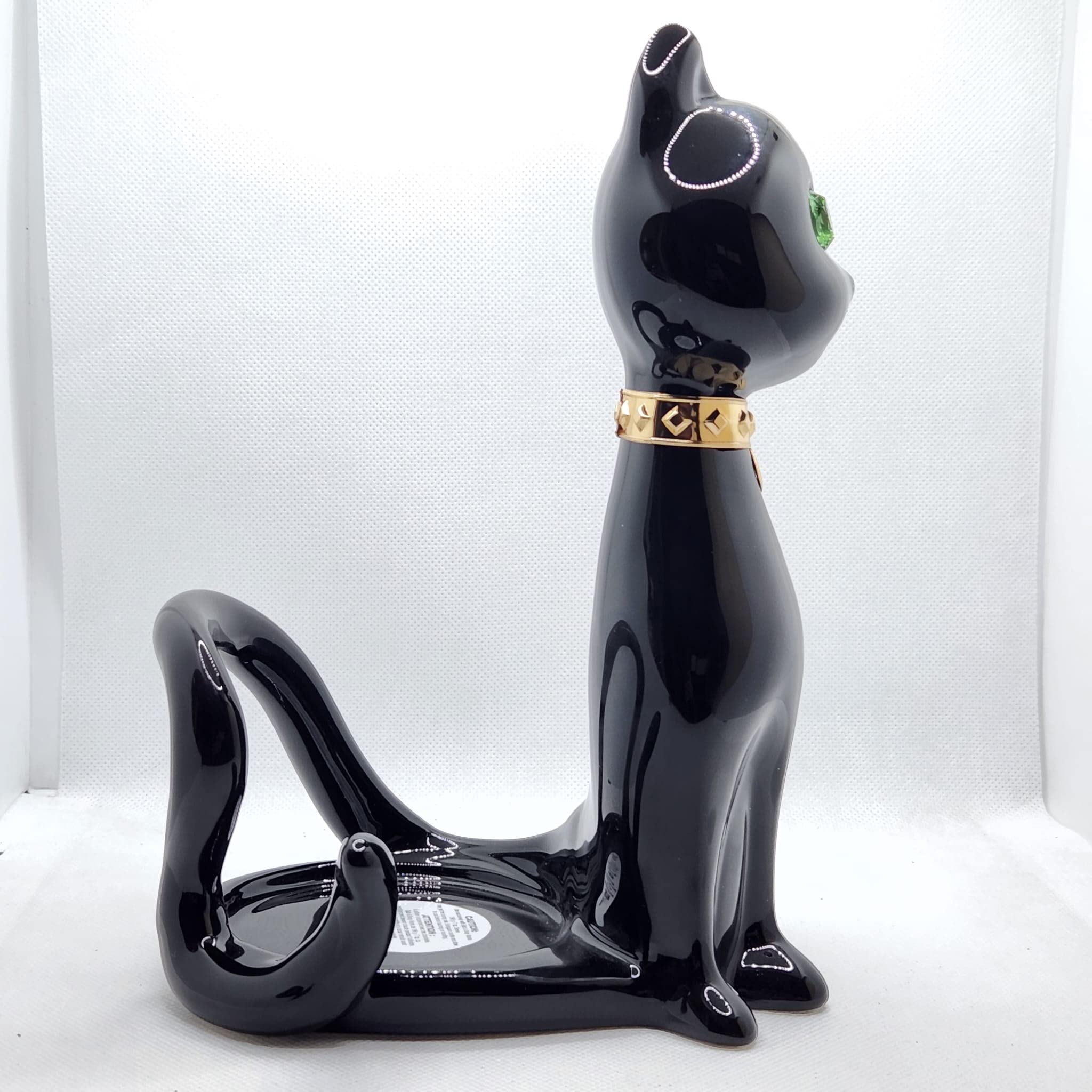 Black Cat Halloween Candle Holder for Bath & Body Works & White Barn 1-Wick Candles - Spooky Home Decor for Fall & Halloween Parties (Candle Not Included)