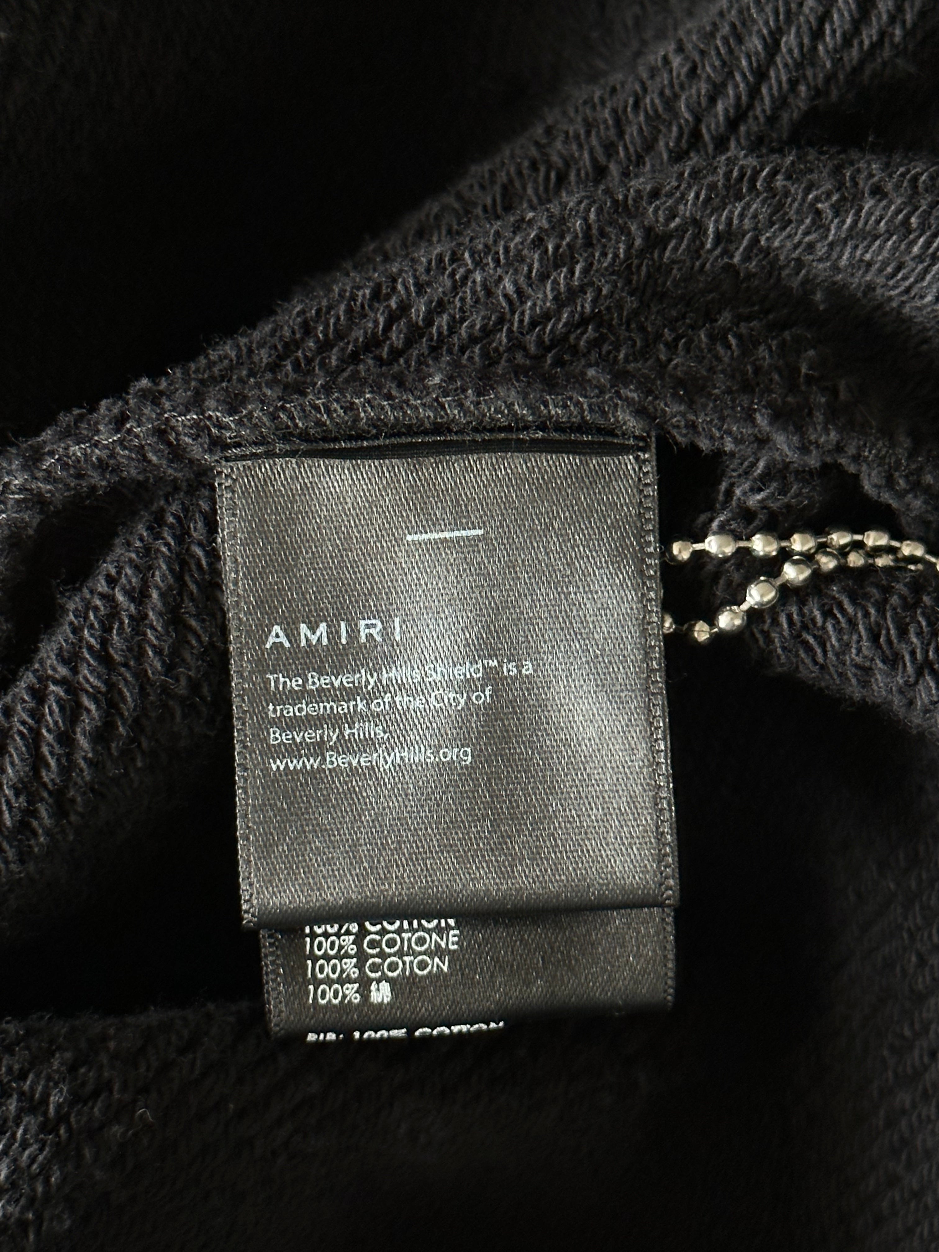Amiri Black Rainbow Beverly Hills Hoodie - Men's Luxury Streetwear Pullover for Casual & Urban Style - Perfect for Street Fashion & Night Out