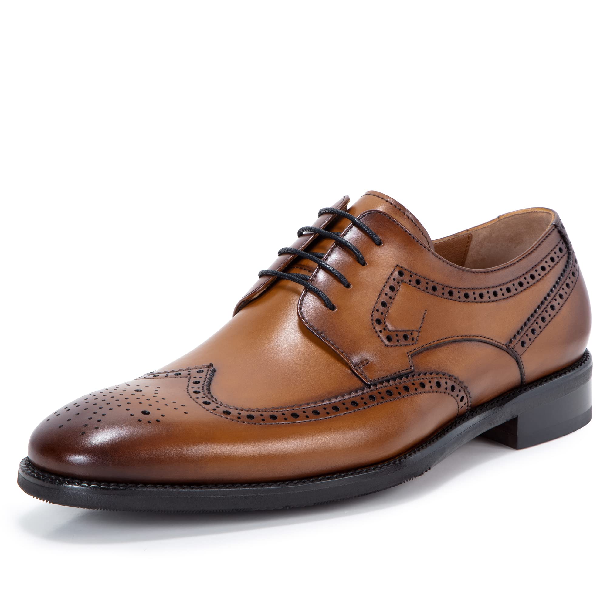Premium Genuine Leather Men's Dress Shoes - Classic Formal Business Oxfords for Office, Weddings & Special Occasions