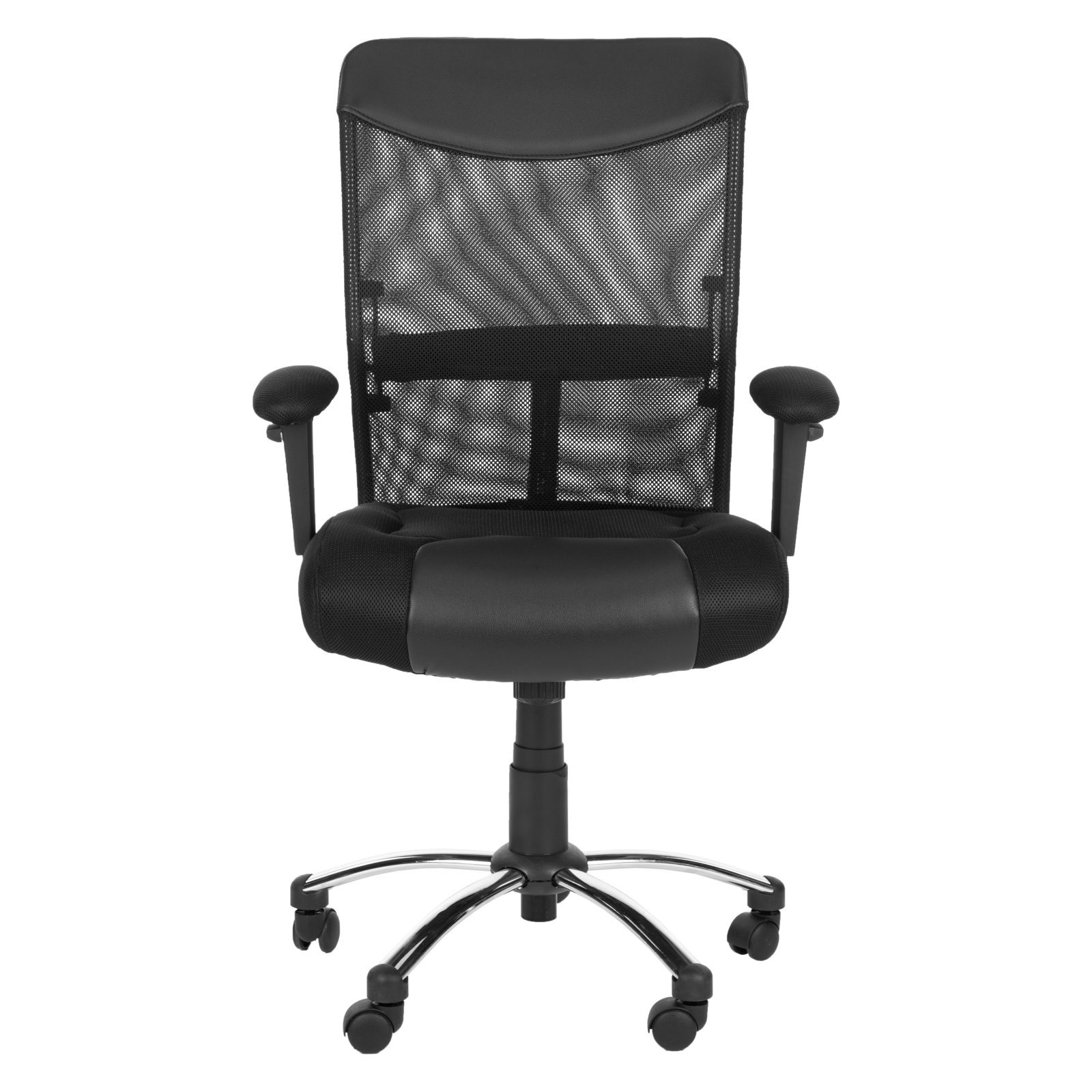 Safavieh Bernard Black Home Office Desk Chair - Ergonomic Executive Chair for Work, Study, and Gaming