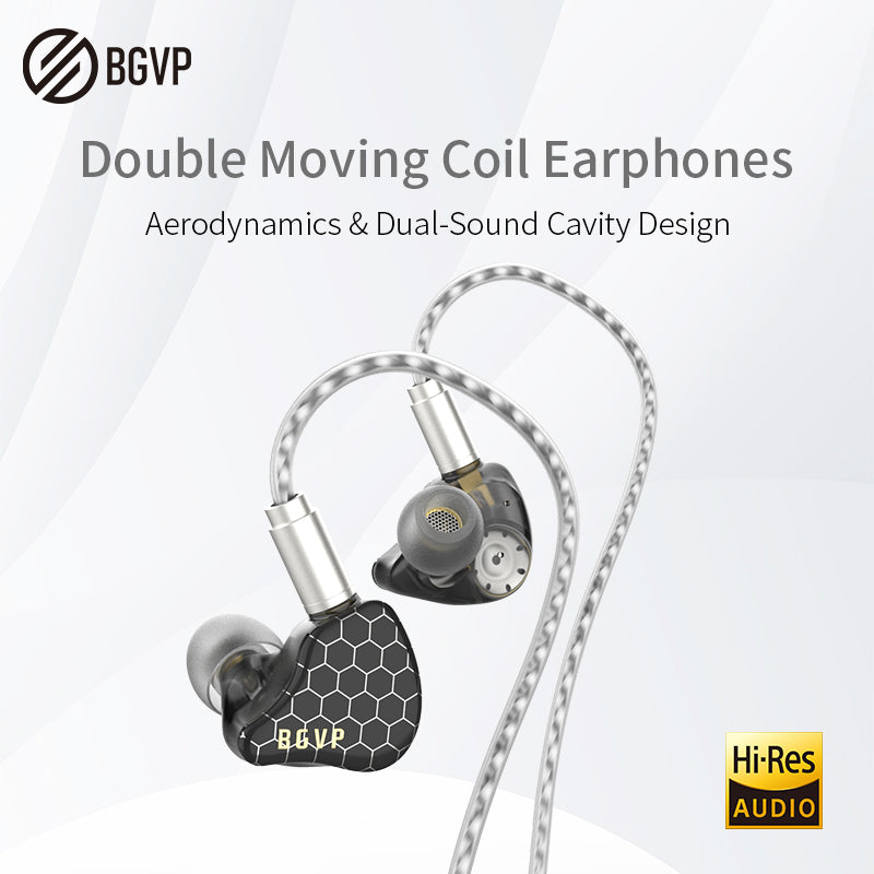 BGVP Scale Pro Hybrid Driver In-Ear Monitors with 1DD + 1BA for Audiophiles - Perfect for Music, Gaming & Studio Monitoring