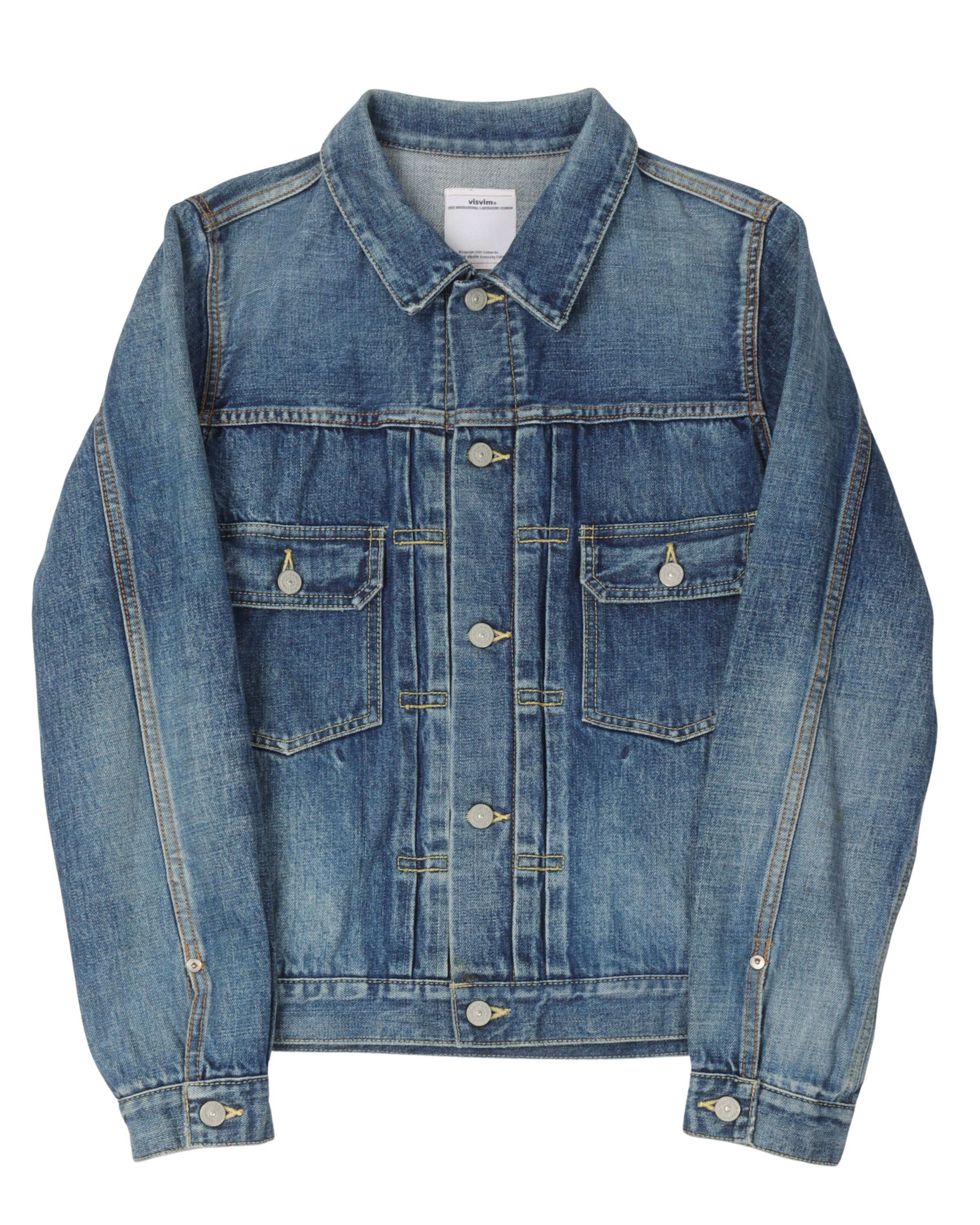 101 Denim Trucker Jacket for Men & Women - Vintage Style Distressed Denim Jacket with Button Front & Chest Pockets - Perfect for Casual Outfits, Streetwear & Layering in Fall & Spring