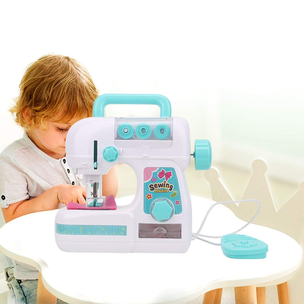 Alomejor Kids Electric Sewing Machine - Medium Size Toy Sewing Machine for Beginners | Perfect for DIY Crafts, Costume Making & Learning Basic Sewing Skills