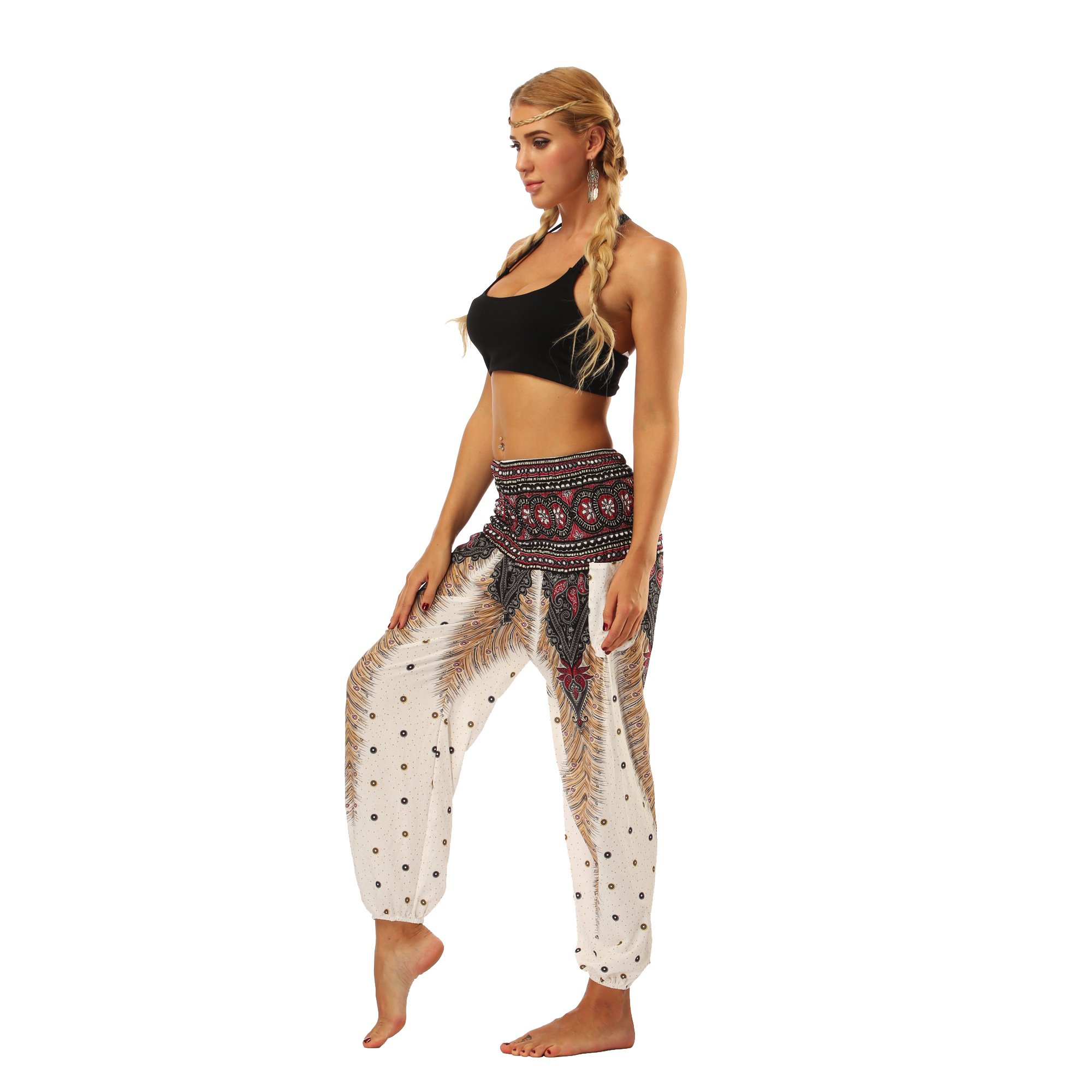 Women's Harem Pants - Flowy Boho Yoga Pants with Wide Leg for Lounge & Hippie Style | Perfect for Yoga, Meditation, Beach & Casual Wear