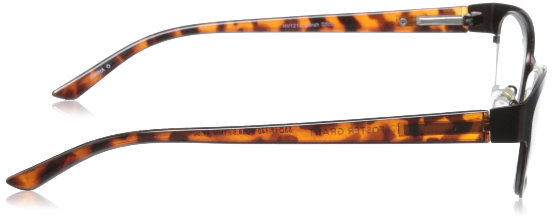 Foster Grant Women's Sarah Round Reading Glasses +1.50 +2.00 +2.50 +3.00 Strength | Lightweight Metal Frame | Blue Light Blocking | Perfect for Reading, Computer Work & Office Use