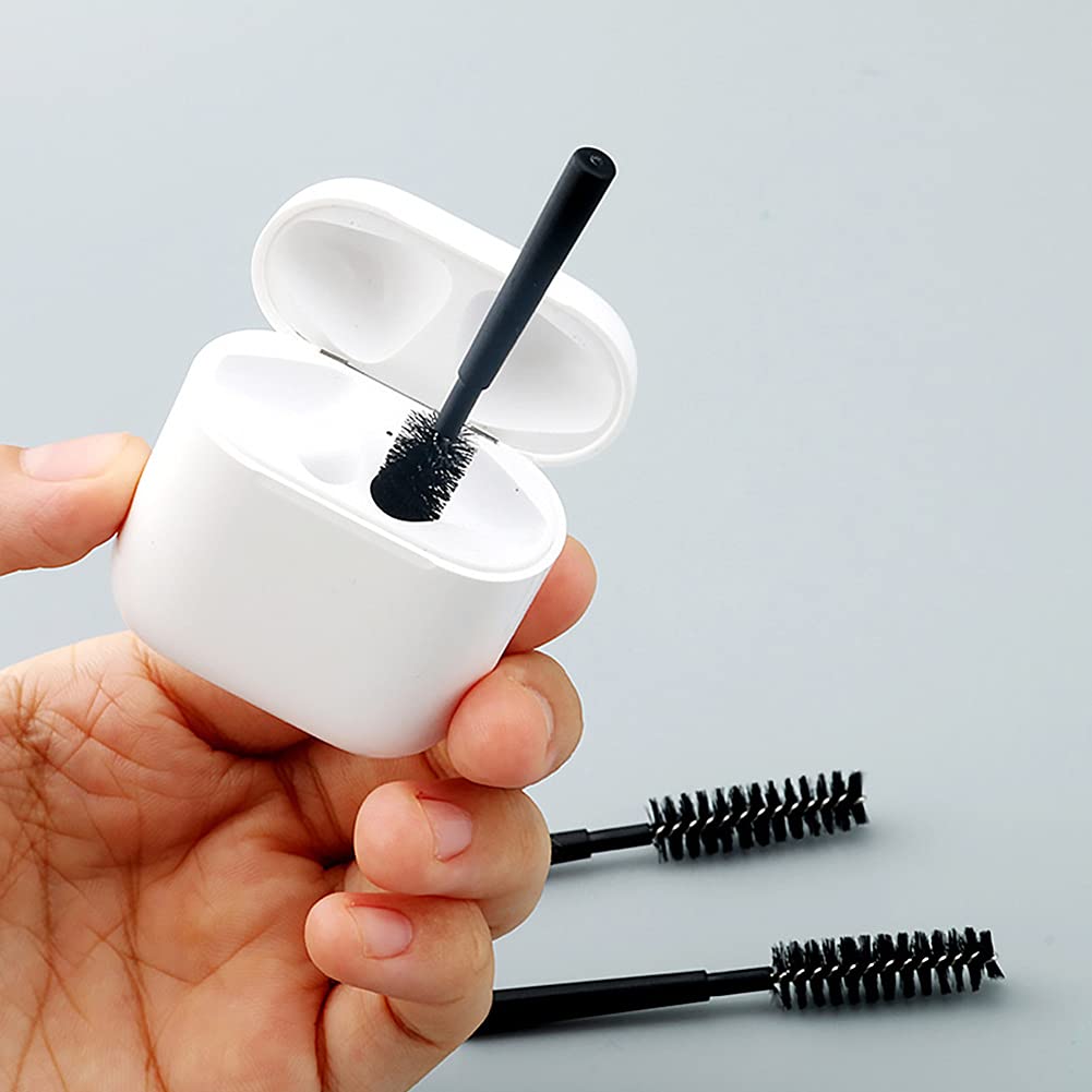 10-Piece Headphone Cleaning Brush Kit - Hearing Aid & Earbud Cleaning Tools with Gap Brush, Dust Brush & Small Brush for Electronics, Black - Perfect for Headphones, Earbuds, Keyboards & Small Gadgets