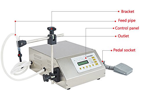 Automatic Digital Liquid Filling Machine for Beverages, Water, Milk & Oil - 5-3500ml Precision Bottle/Vial Filler with LCD Display | Perfect for Small Business, Homebrew & DIY Cosmetic Production