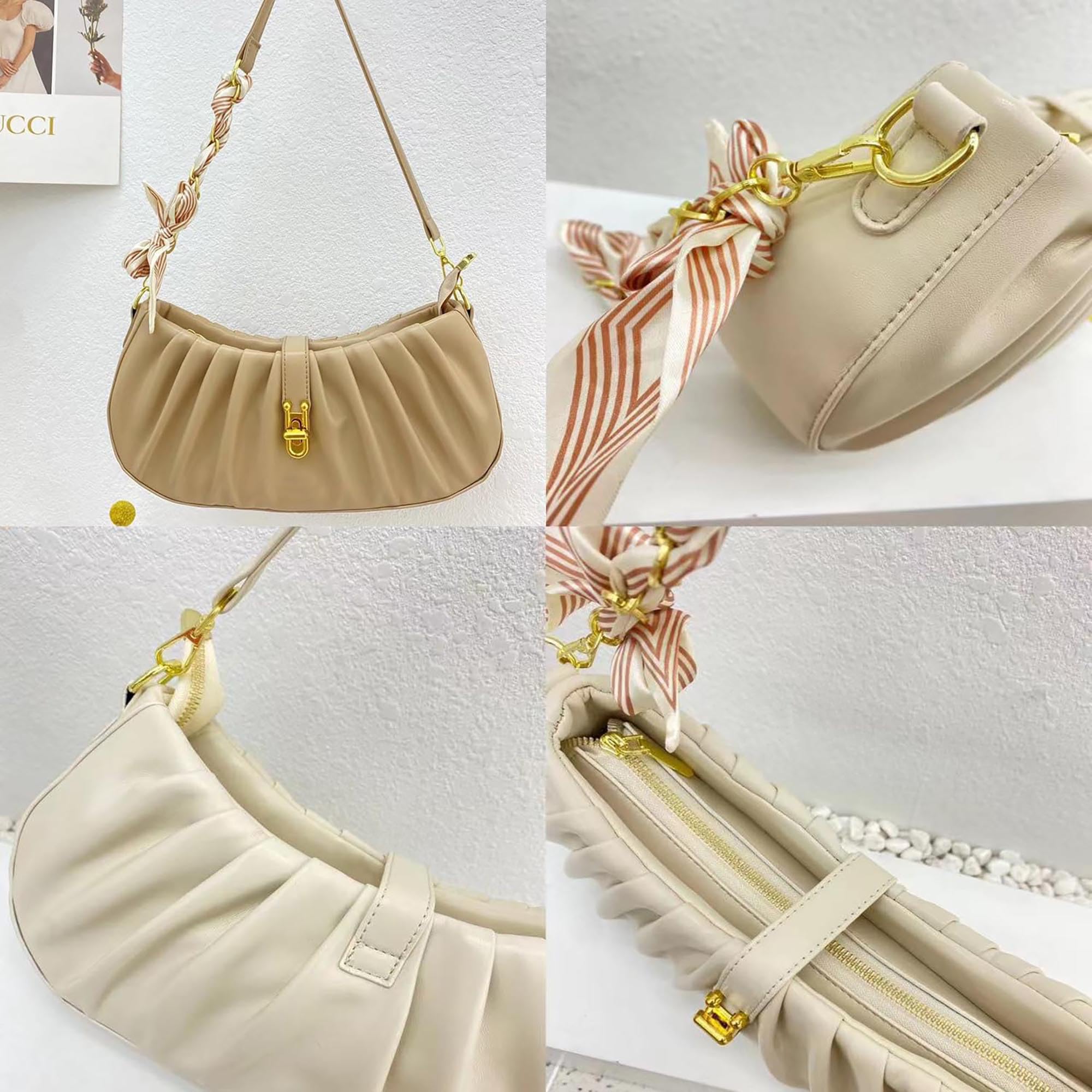 Stylish SIBY Pleated Handbags for Women - Trendy Crossbody & Shoulder Bags for Work, Travel & Evening Out