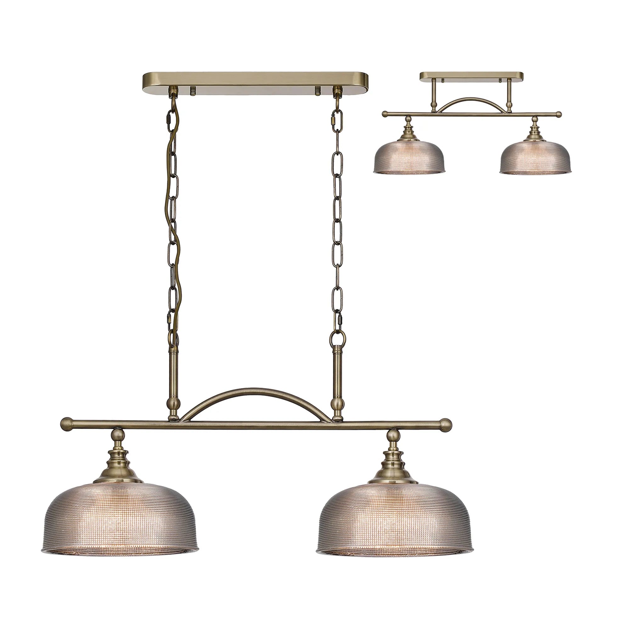 Antique Brass/ Smoke Glass