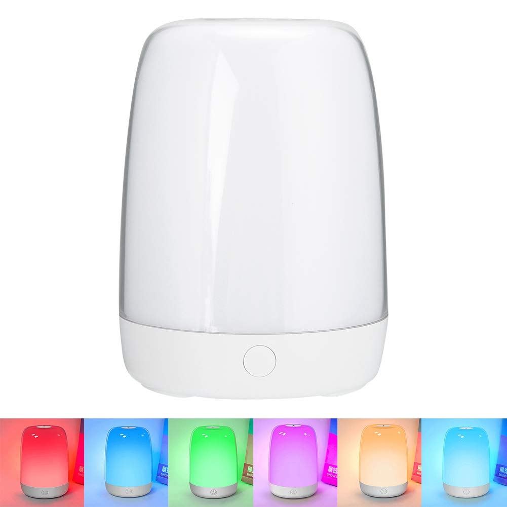 Ymiko Rechargeable LED Night Light - 7 Color Changing Dimmable Touch Lamp for Bedside, Table, Desk | Warm White Mood Light for Baby, Kids, Bedroom Decor | Perfect for Night Feedings, Reading & Relaxation