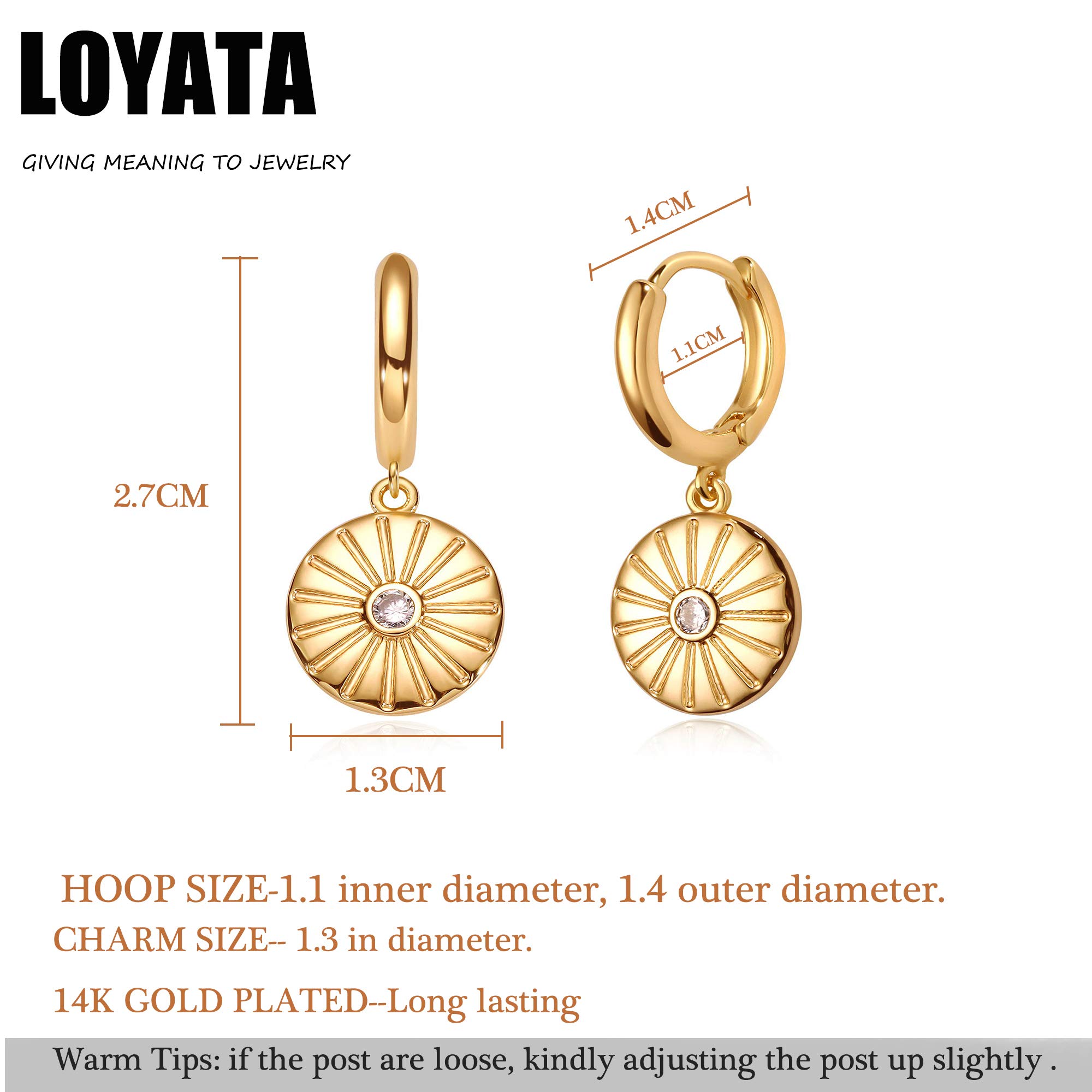 14K Gold Plated Huggie Hoop Earrings for Women - Dainty Small Minimalist Cubic Zirconia Drop Dangle Earrings - Perfect for Everyday Wear, Date Night & Gift Giving