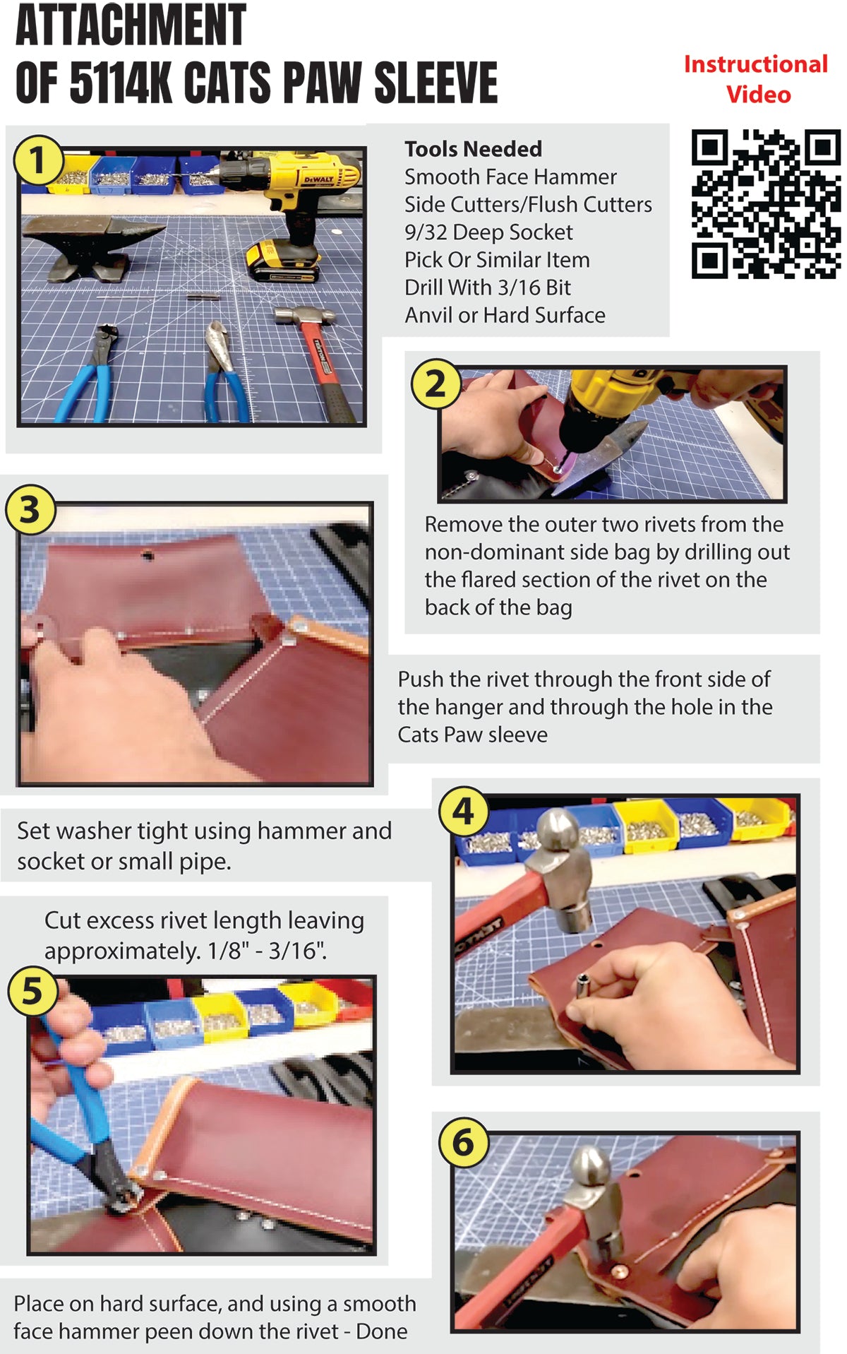 Occidental Leather Cat’s Paw Nail Puller Sleeve Kit - Professional Carpenter Tool for Removing Nails & Fasteners - Perfect for Woodworking, Construction & DIY Projects