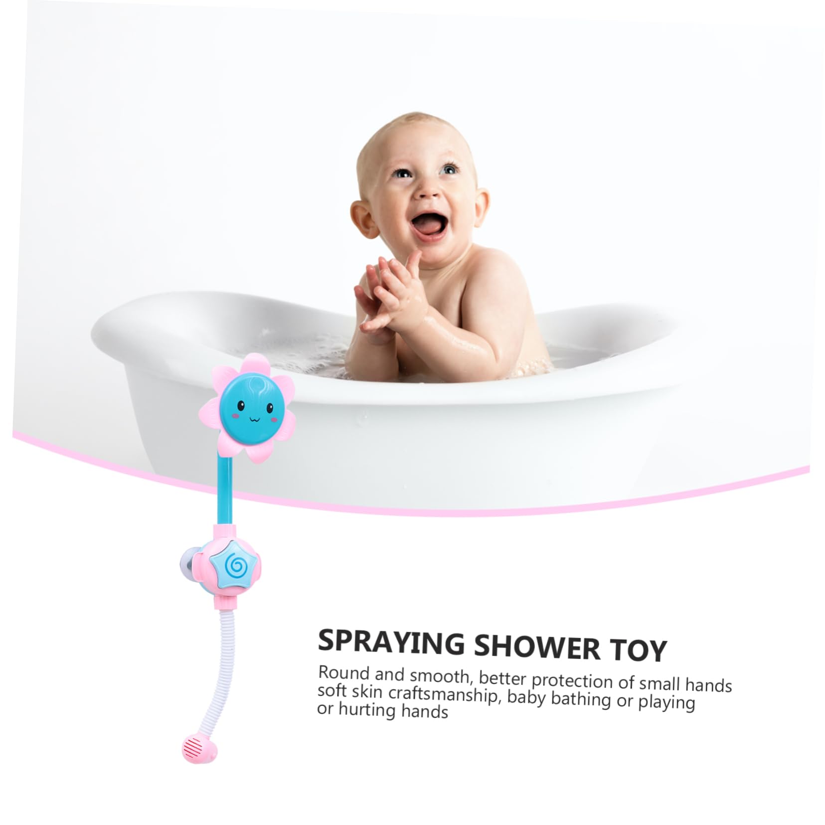 VICASKY 2 Pack Sunflower Bath Toys for Kids - Fun Cartoon Shower Play Set, Durable Plastic Water Toys for Toddlers (Blue) - Perfect for Bathtime Fun, Sensory Play & Early Learning