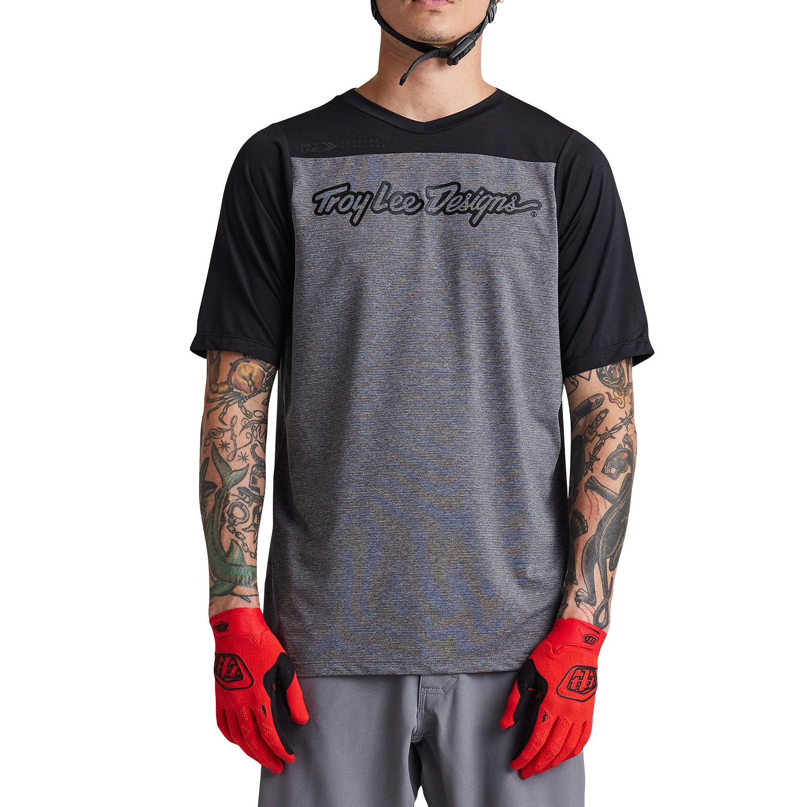 Skyline SS Jersey Signature Heather Gray/Black - Comfortable & Stylish Baseball Shirt for Men - Perfect for Sports, Casual Wear & Fan Gear
