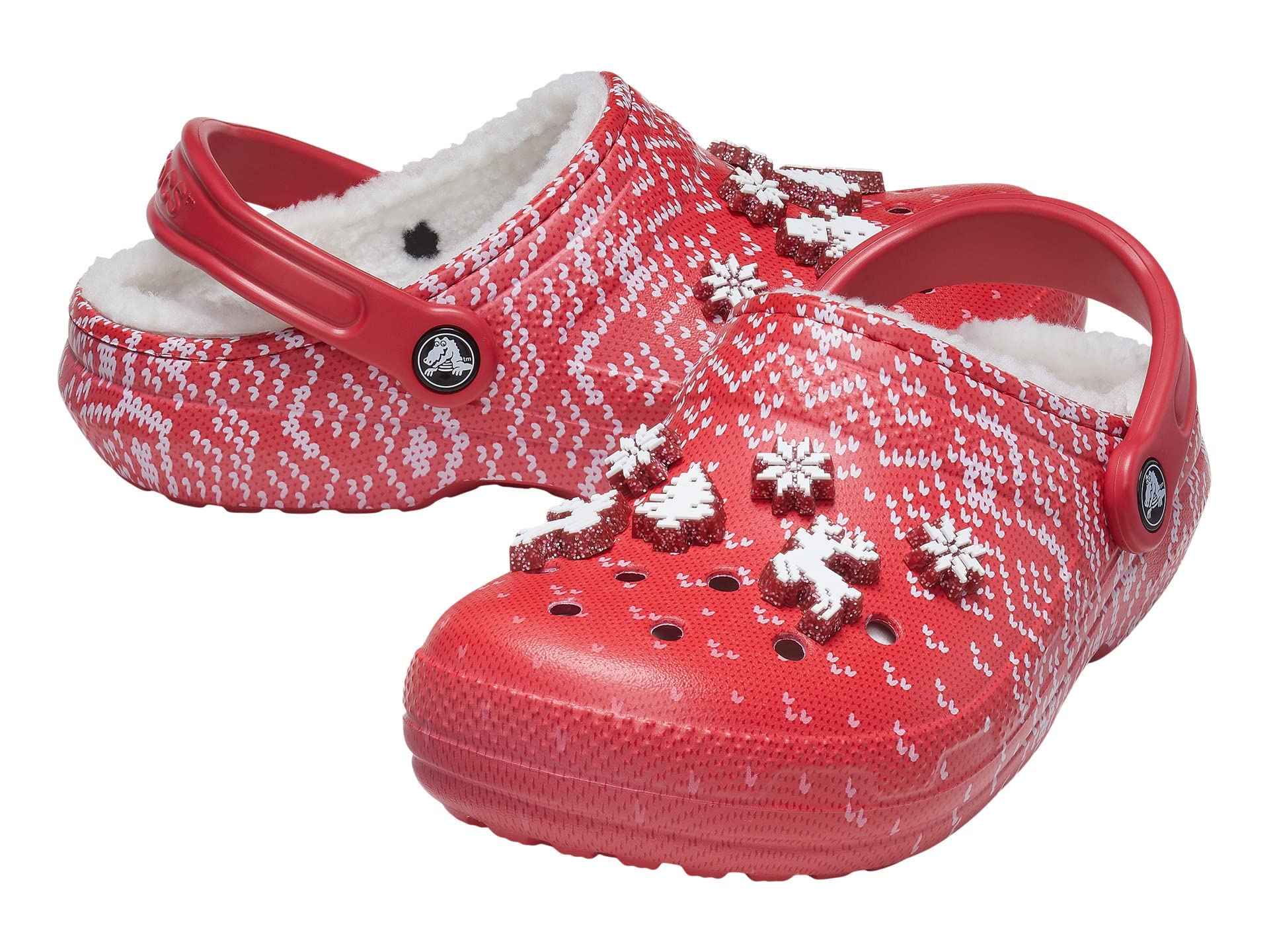 Crocs Unisex-Adult Classic Lined Holiday Charm Clog - Comfortable Winter Shoes for Men & Women - Perfect for Indoor, Outdoor, Holiday Gifts & Casual Wear
